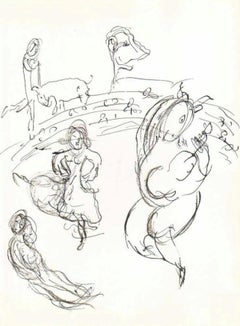 Chagall, Study, Le plafond de l'Opéra de Paris (Mourlot 434; Cramer 61) (after)