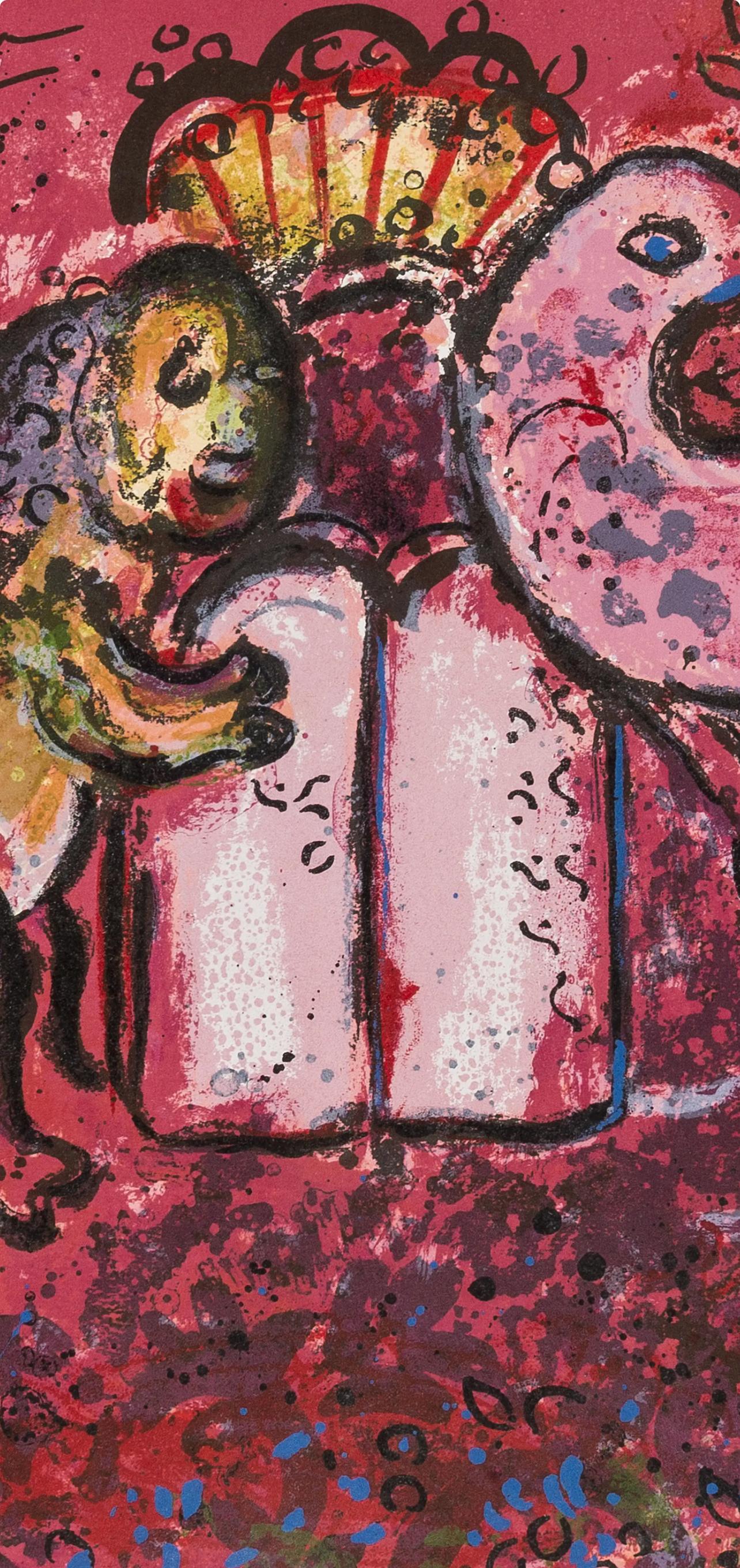 Chagall, Tablets of Law (Mourlot 365; Cramer 49) (after) - Print by Marc Chagall