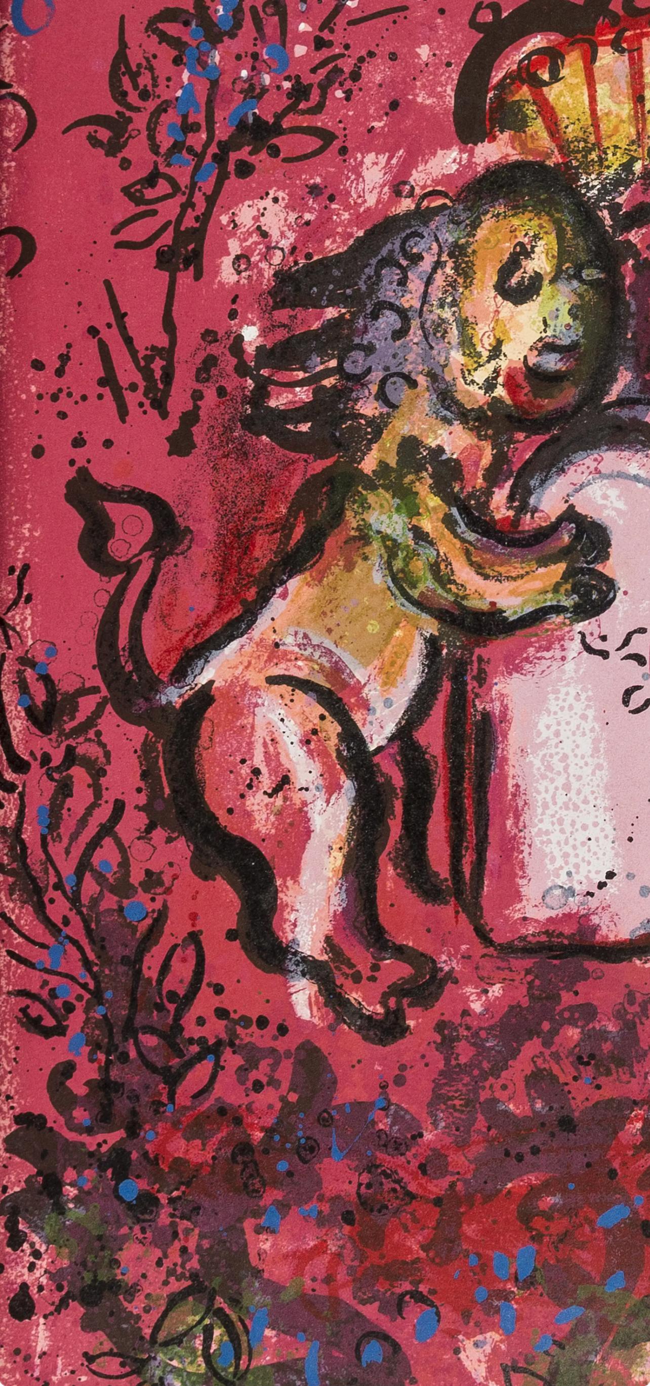 Chagall, Tablets of Law (Mourlot 365; Cramer 49) (after) - Expressionist Print by Marc Chagall