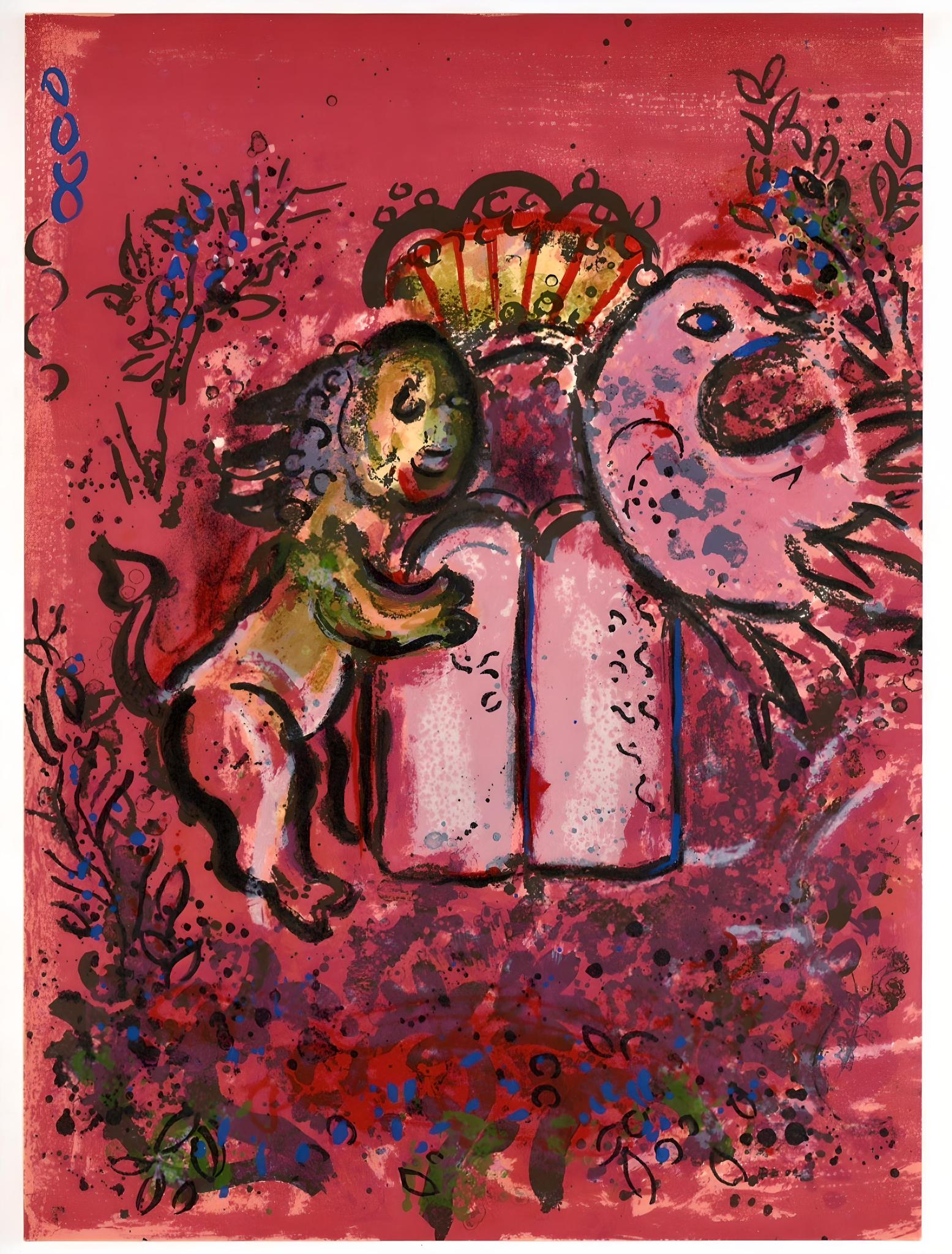 Marc Chagall Landscape Print - Chagall, Tablets of Law (Mourlot 365; Cramer 49) (after)