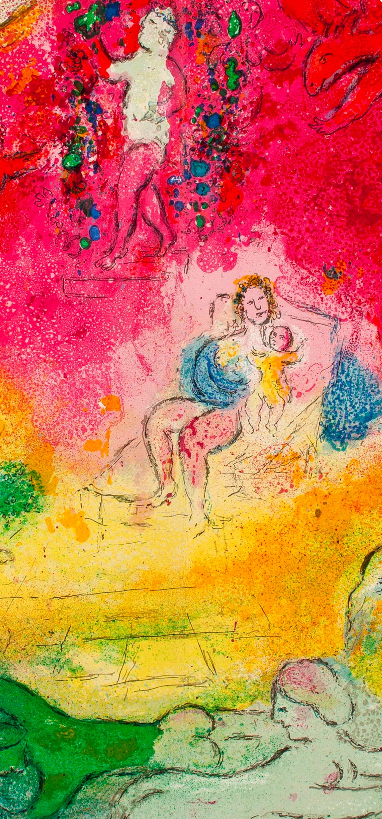 Chagall, Temple et Histoire de Bacchus, Daphnis et Chloé (after) - Expressionist Print by Marc Chagall