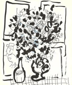 Chagall, Der schwarze und blaue Blumenstrauß (Mourlot 202; Cramer 34) (nach)