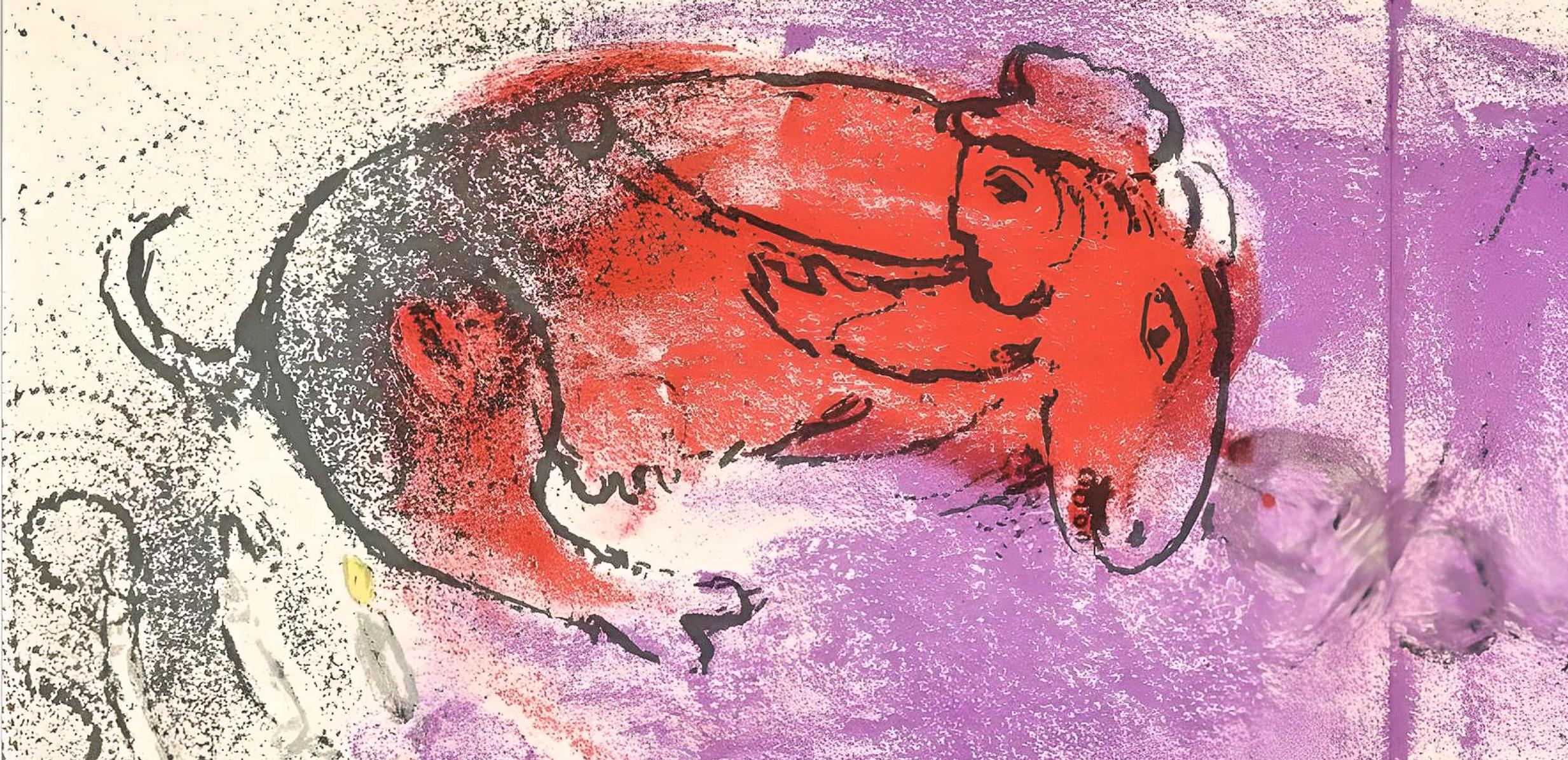 Chagall, Der blaue Fisch (Mourlot 198; Cramer 34) (nachdem) – Print von Marc Chagall