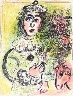 Vintage Chagall, The Clown with Flowers (Mourlot 399; Cramer 56) (after)