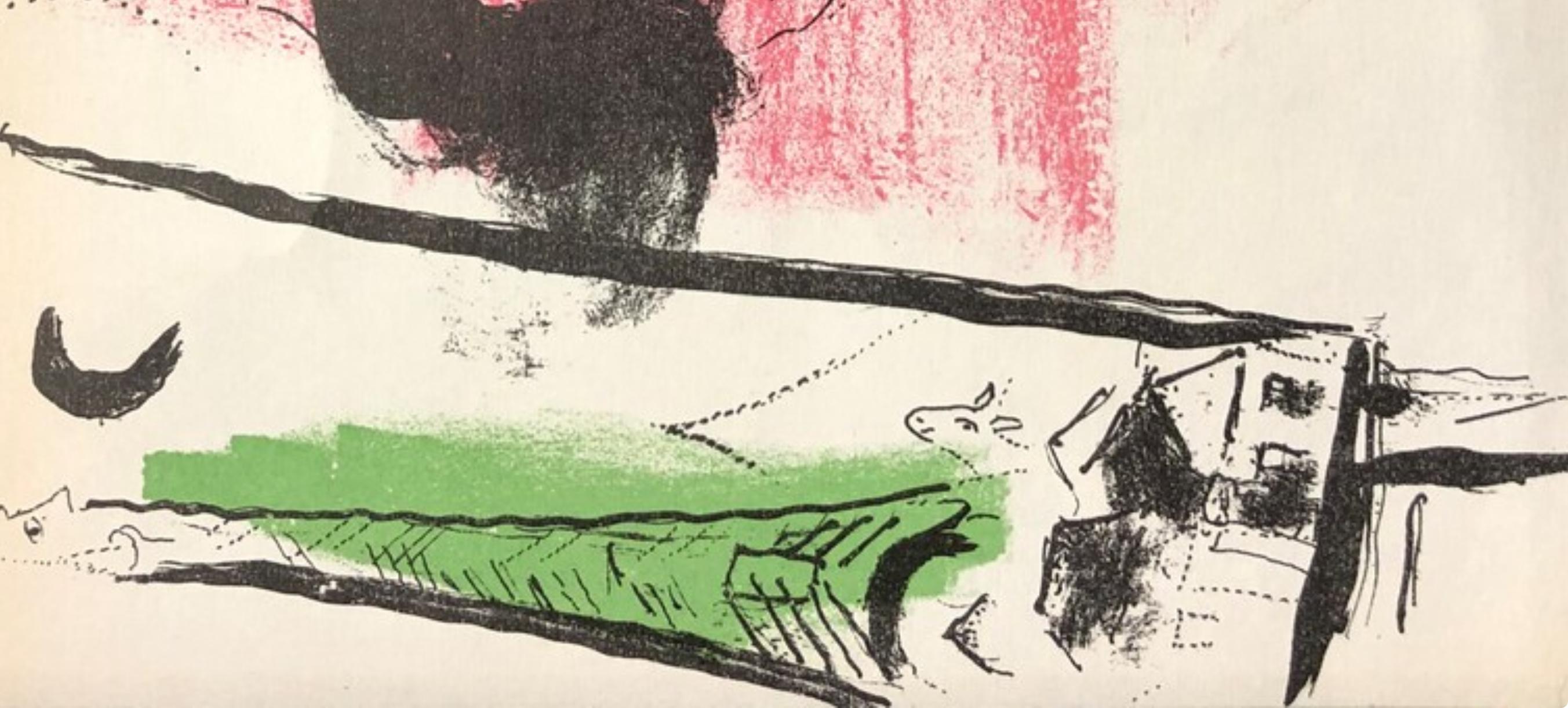 Chagall, Der grüne Eiffelturm (Mourlot 201; Cramer 34) (nach) (Expressionismus), Print, von Marc Chagall