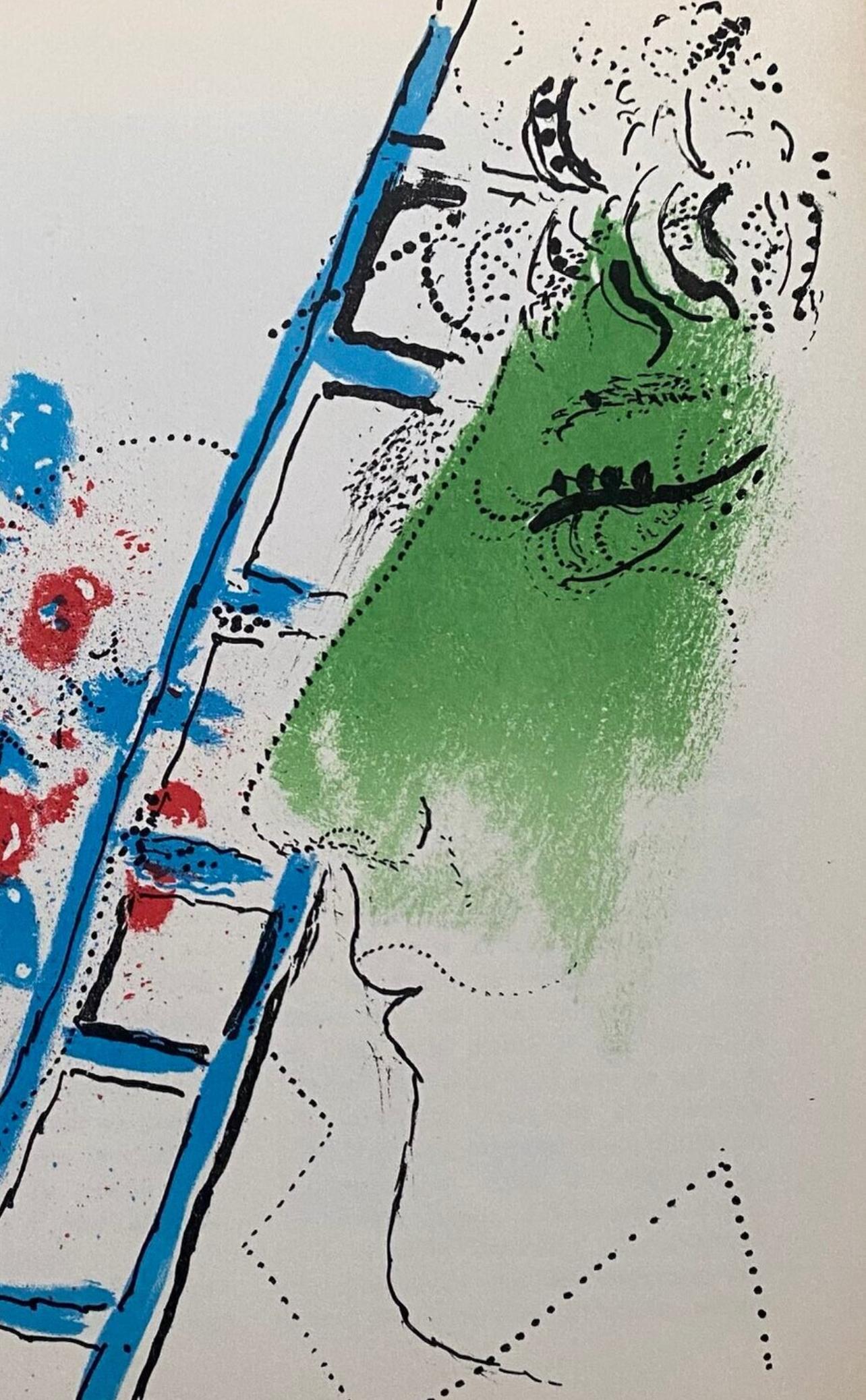 Chagall, The Ladder (Mourlot 200; Cramer 34) (after) - Print by Marc Chagall