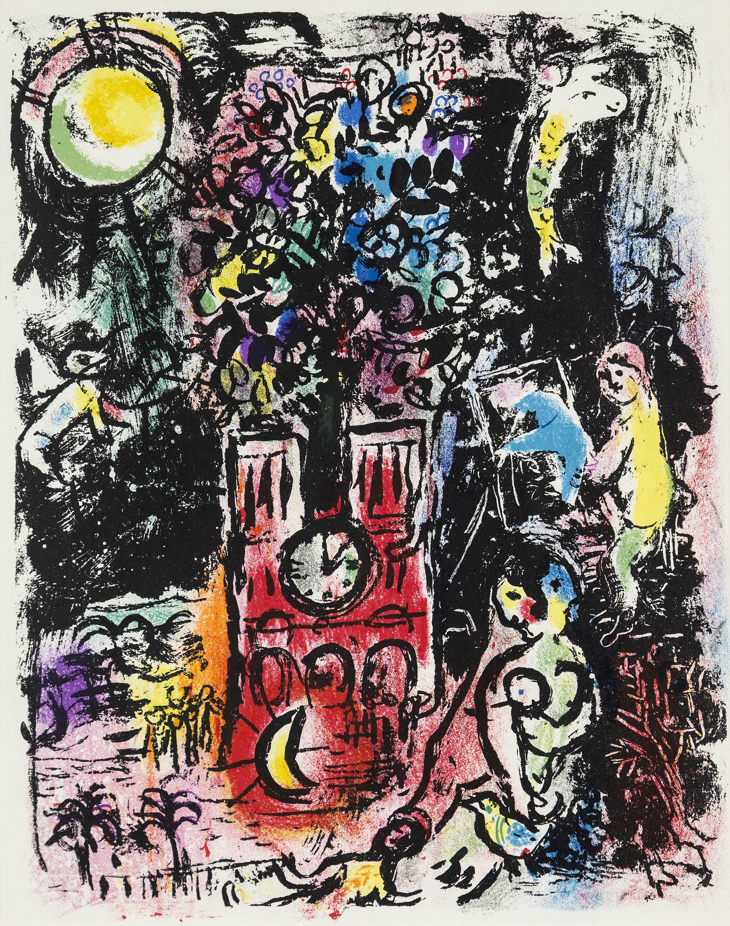 Marc Chagall Landscape Print - Chagall, The Tree of Jesse (Mourlot 297; Cramer 40) (after)