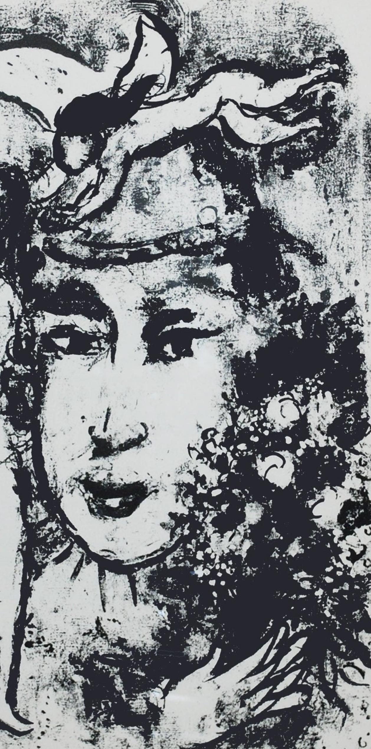 Chagall, Das weiße Clown (Mourlot 411; Cramer 59) (nach) – Print von Marc Chagall