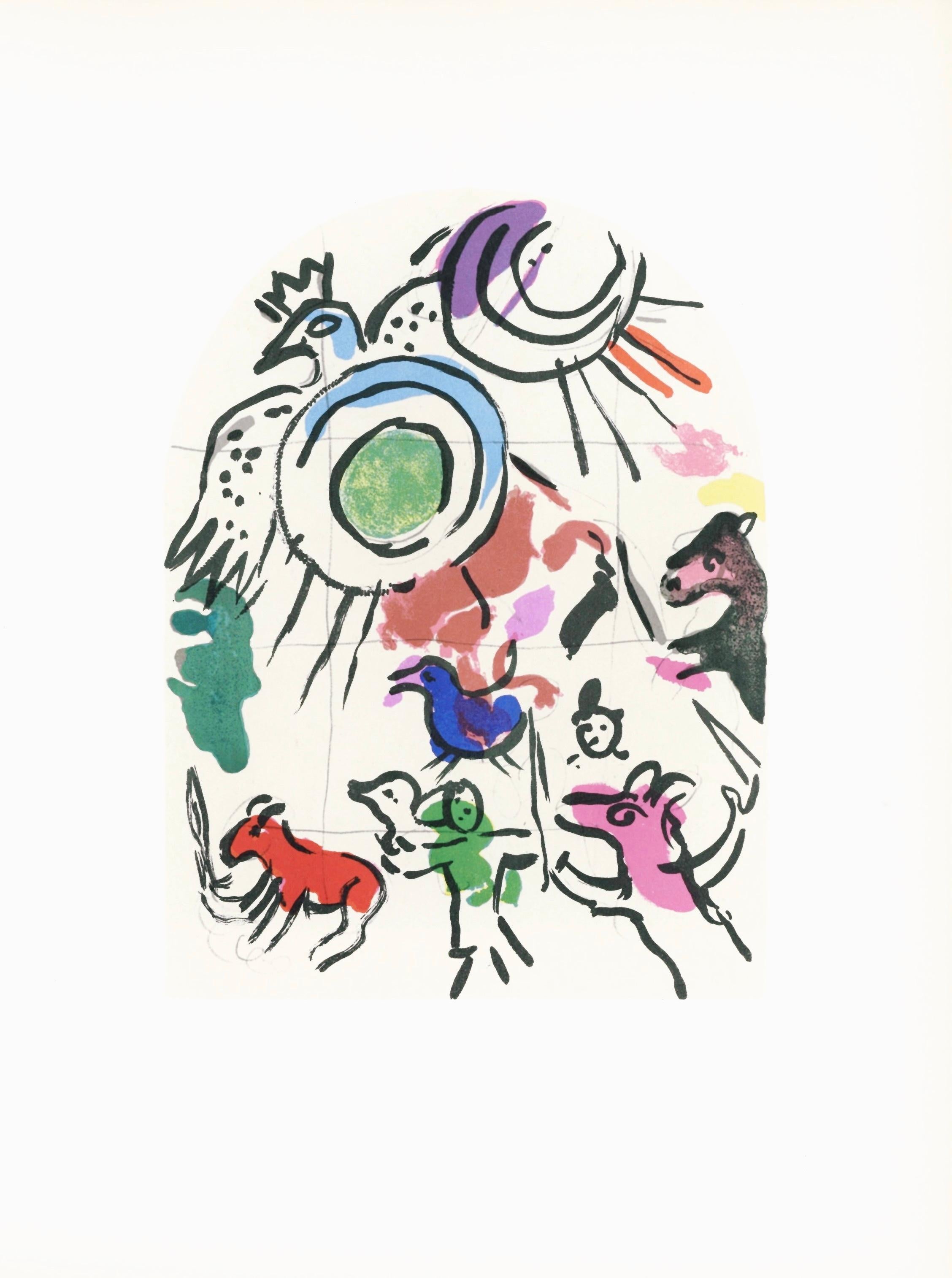 Chagall, Tribu de Gad, Marc Chagall, Les fenêtres de Jérusalem (after) en vente 4