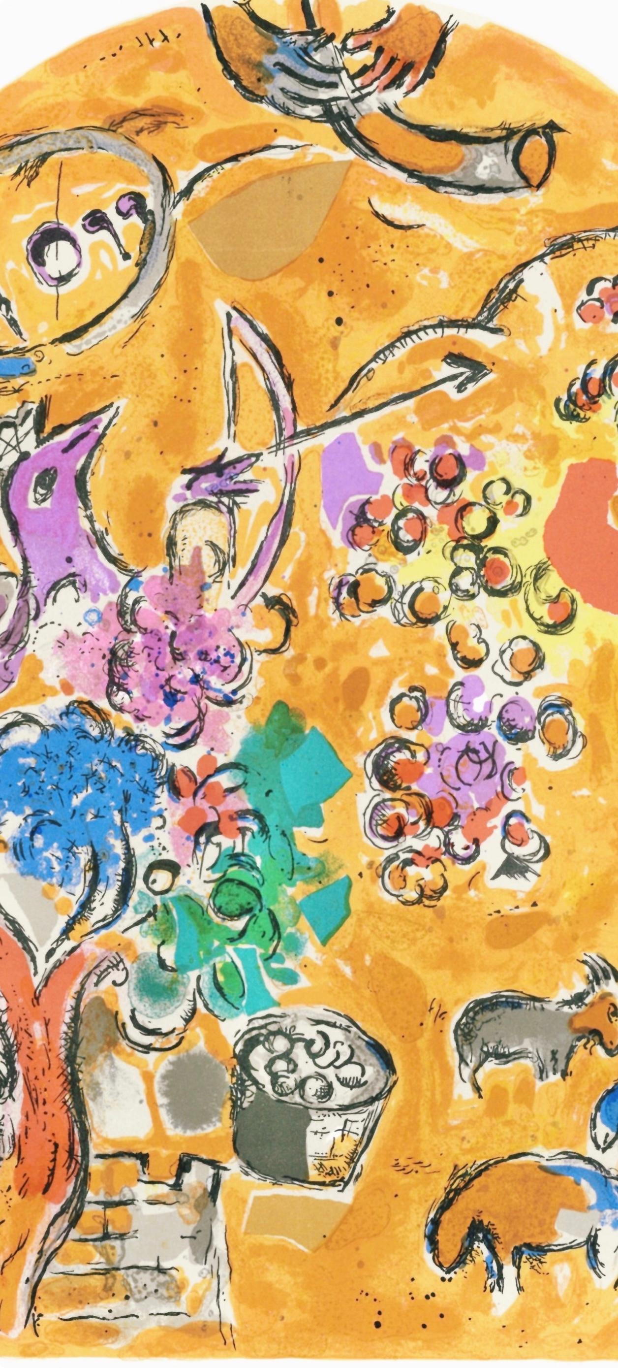 Chagall, Der Stamm Joseph, Die Fenster von Jerusalem (nach) – Print von Marc Chagall