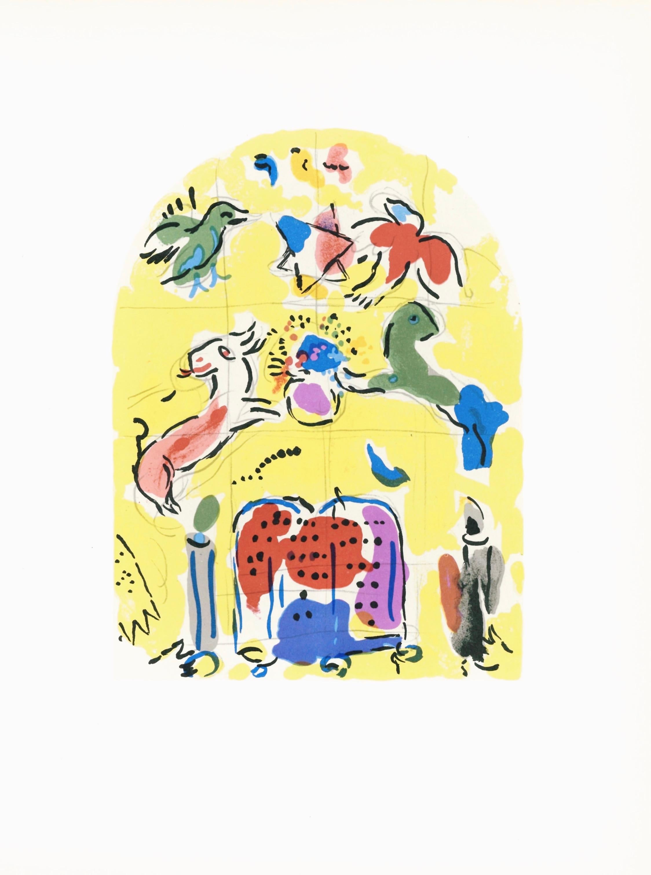 Chagall, Tribu de Levi, Marc Chagall, Les fenêtres de Jérusalem (after) en vente 4