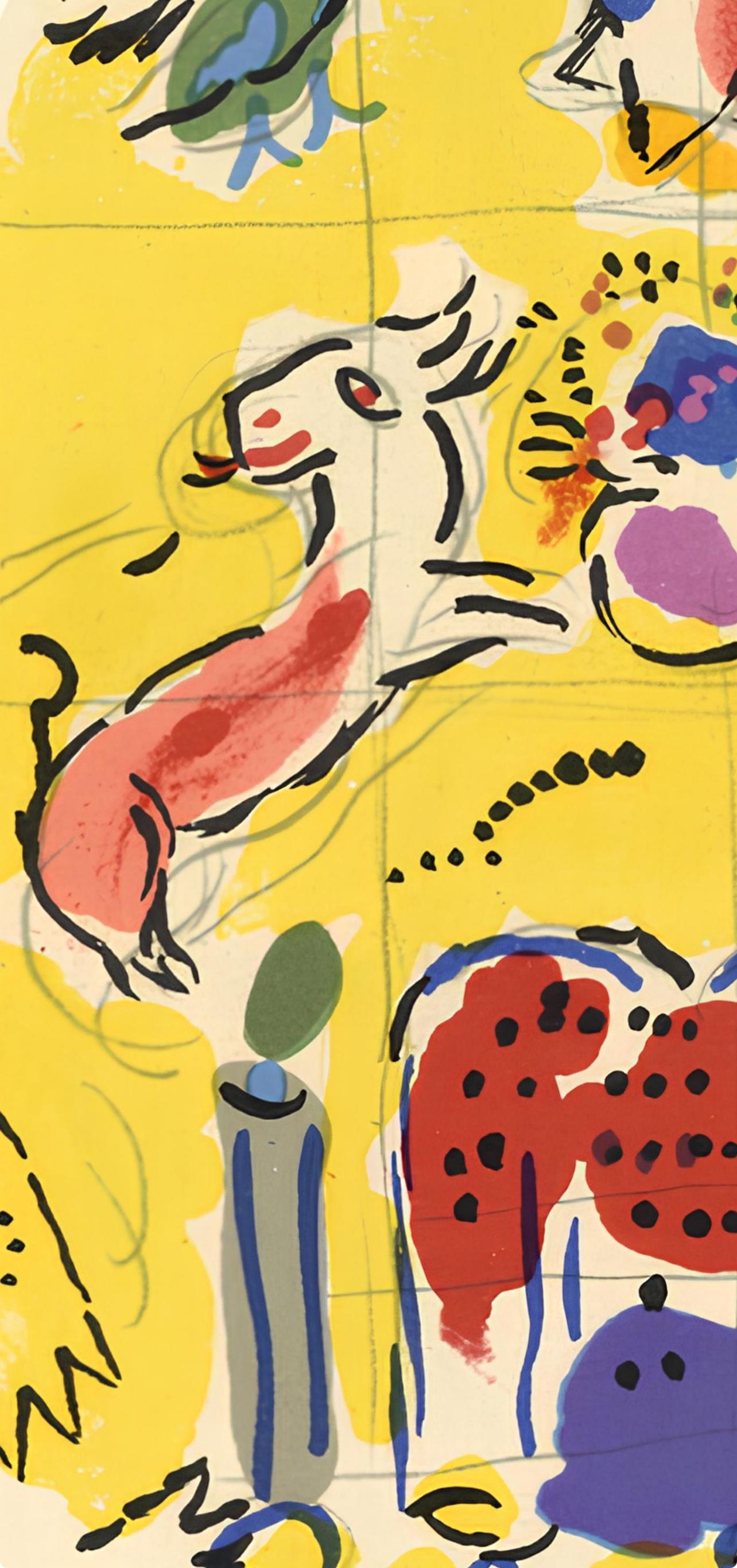 Chagall, Tribu de Leví, Vitraux pour Jérusalem (después de) - Print Expresionista de Marc Chagall