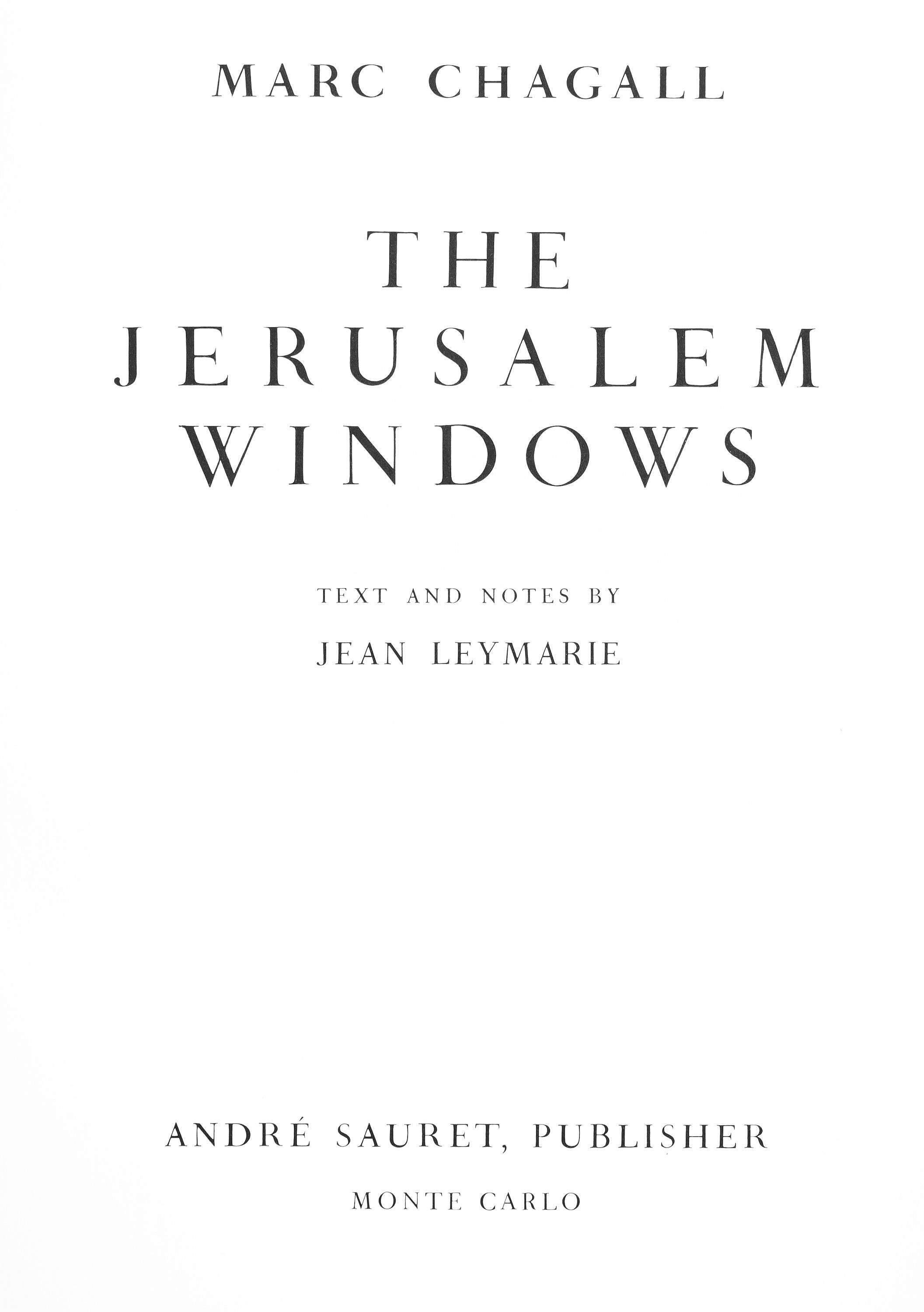 Chagall, Tribu de Simeón, Marc Chagall, Las ventanas de Jerusalén (after) en venta 4