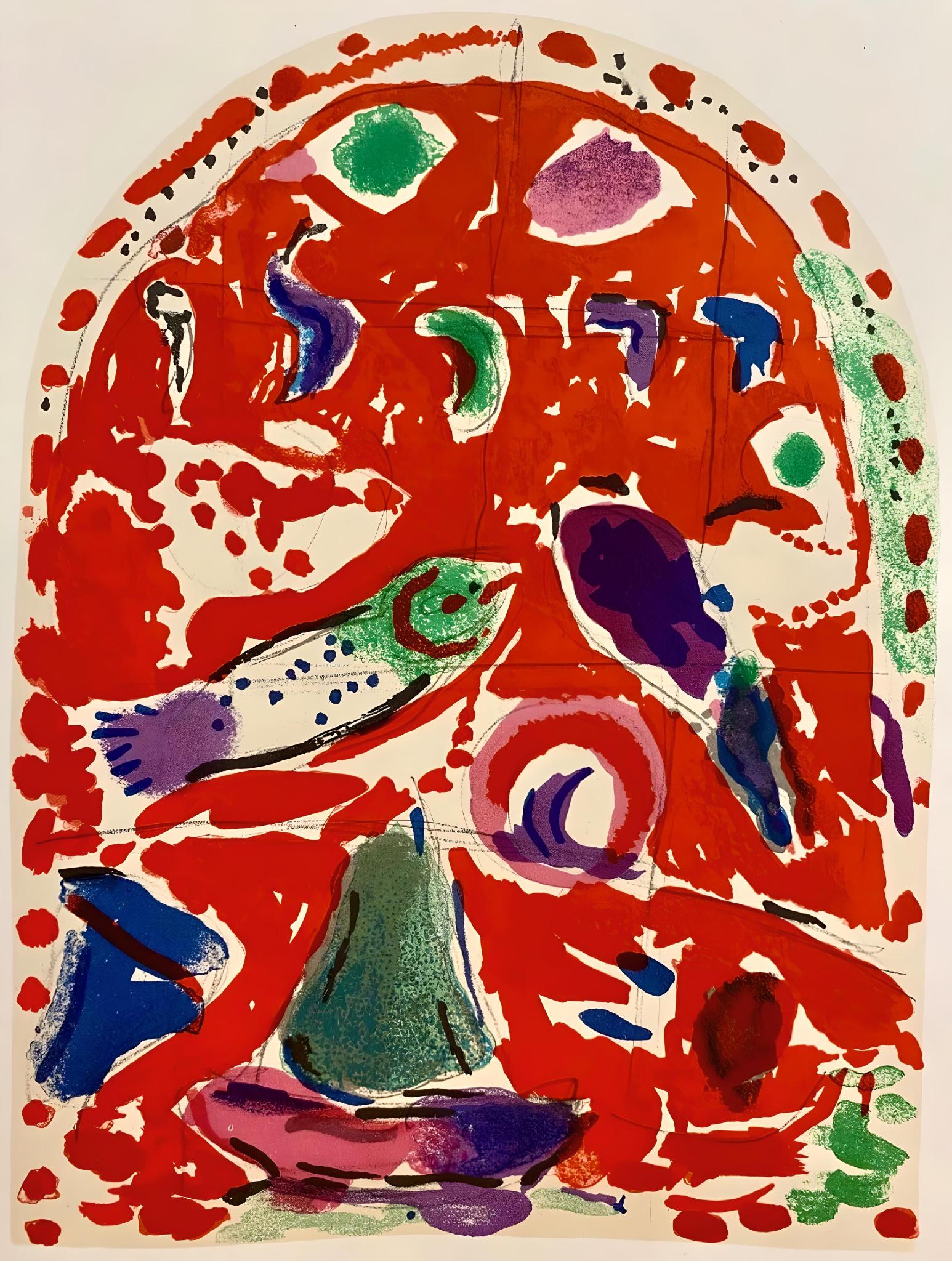 Chagall, tribu de Zebulun, fenêtres de Jérusalem (d'après)