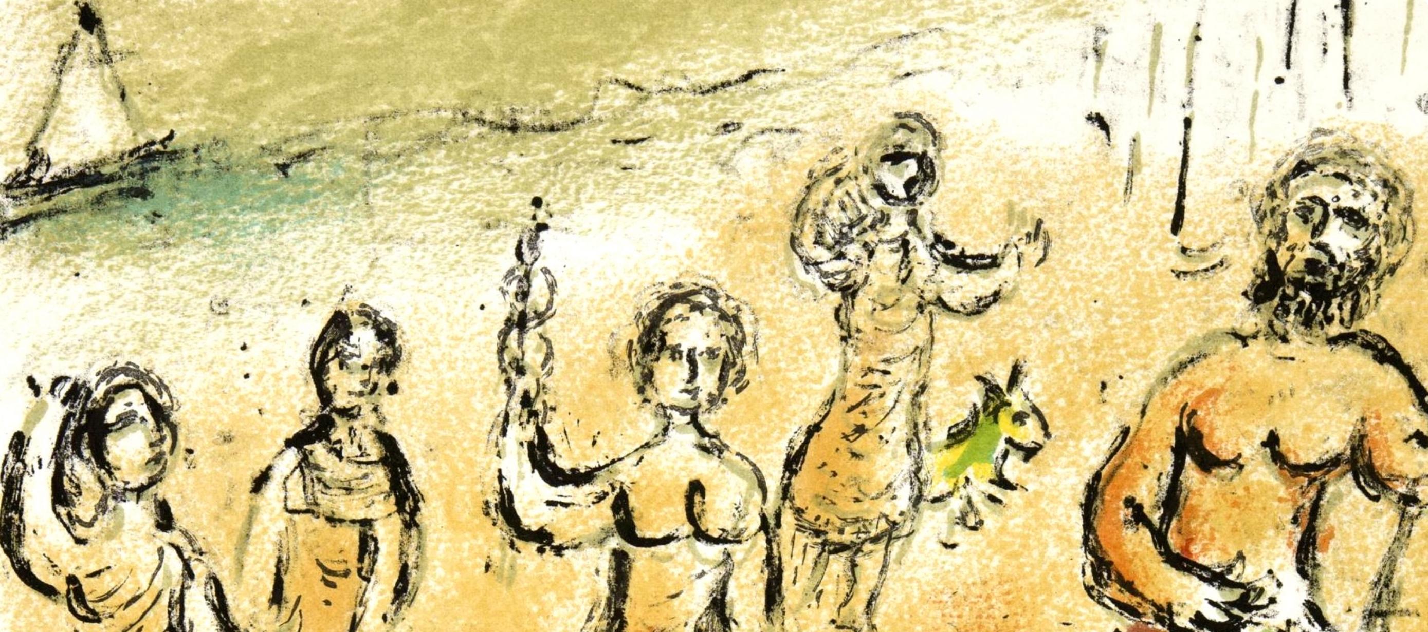 Chagall, Versammlung der Götter, Homer, Die Odyssee (after) - Print de Marc Chagall