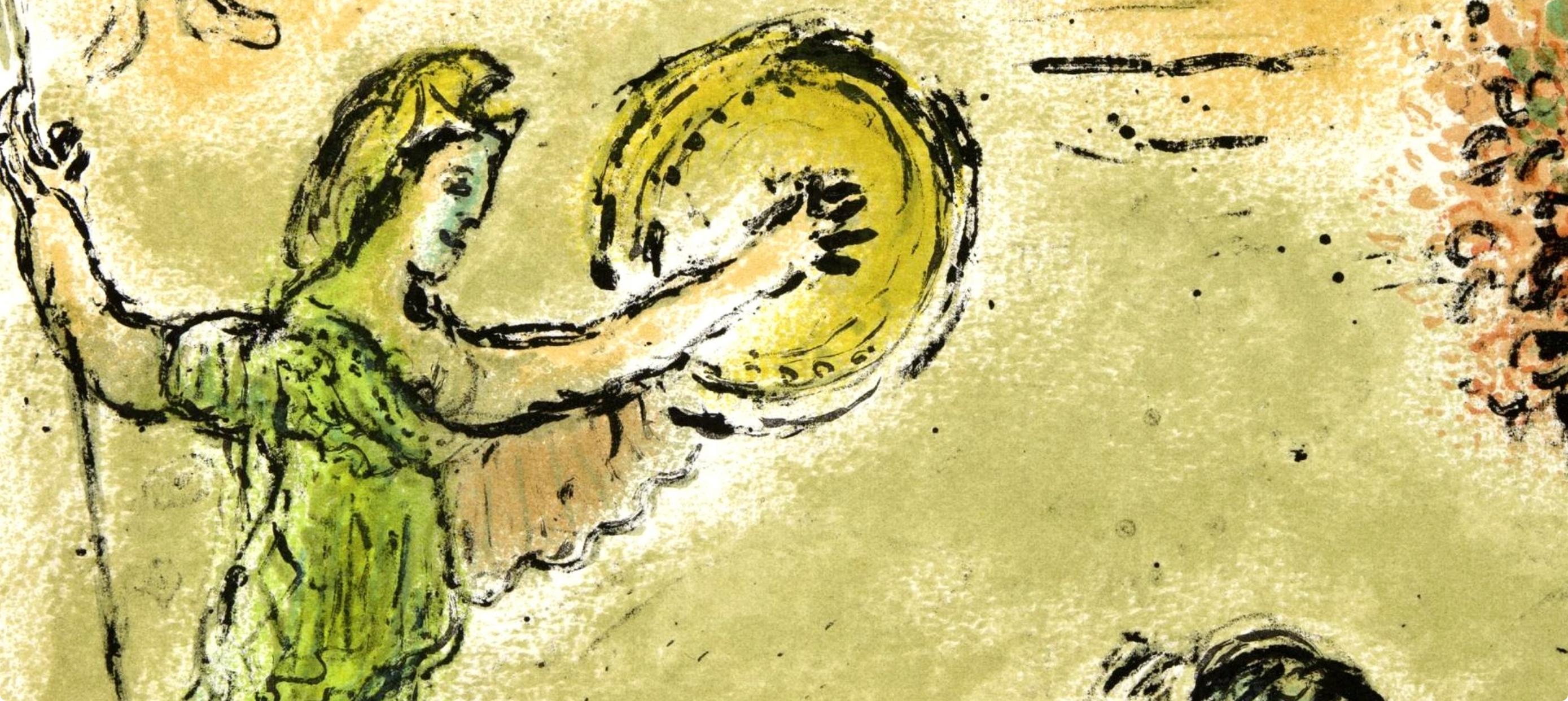 Chagall, Versammlung der Götter, Homer, Die Odyssee (after) - Expressionniste Print par Marc Chagall