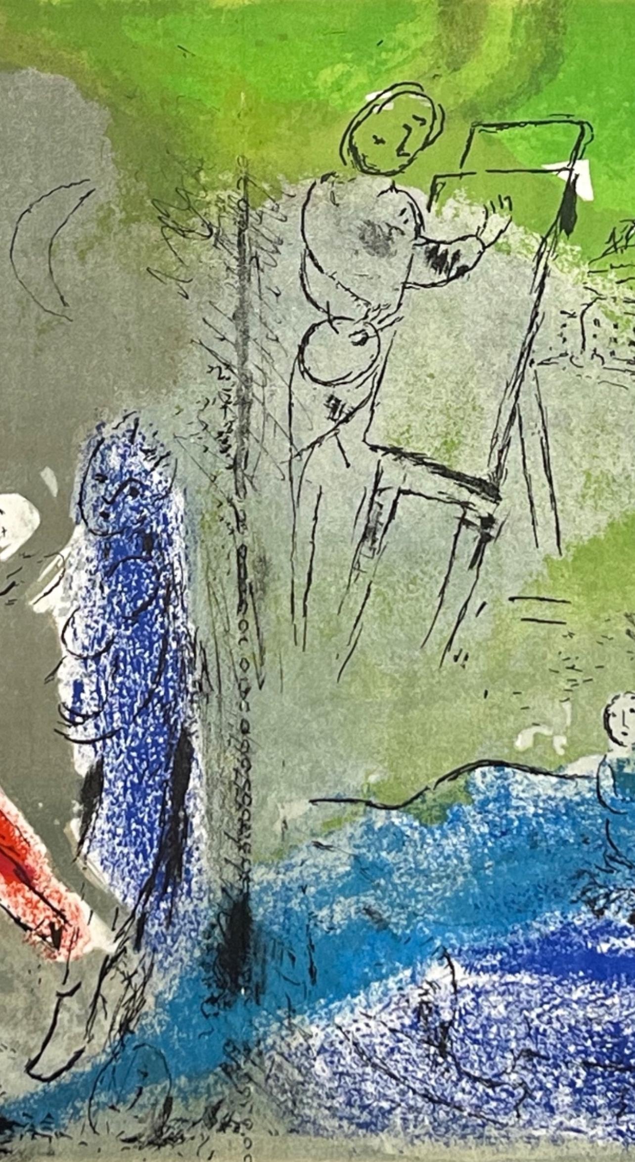 Chagall, Vision de Paris (Cramer 23; Mourlot 80-87) Verve: Revue (after) - Modern Print by Marc Chagall