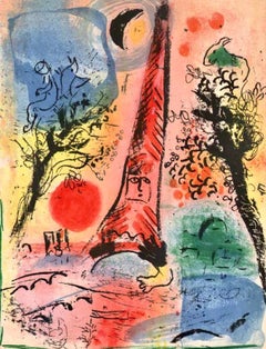 Vintage Chagall, Vision of Paris (Mourlot 287; Cramer 43) (after)