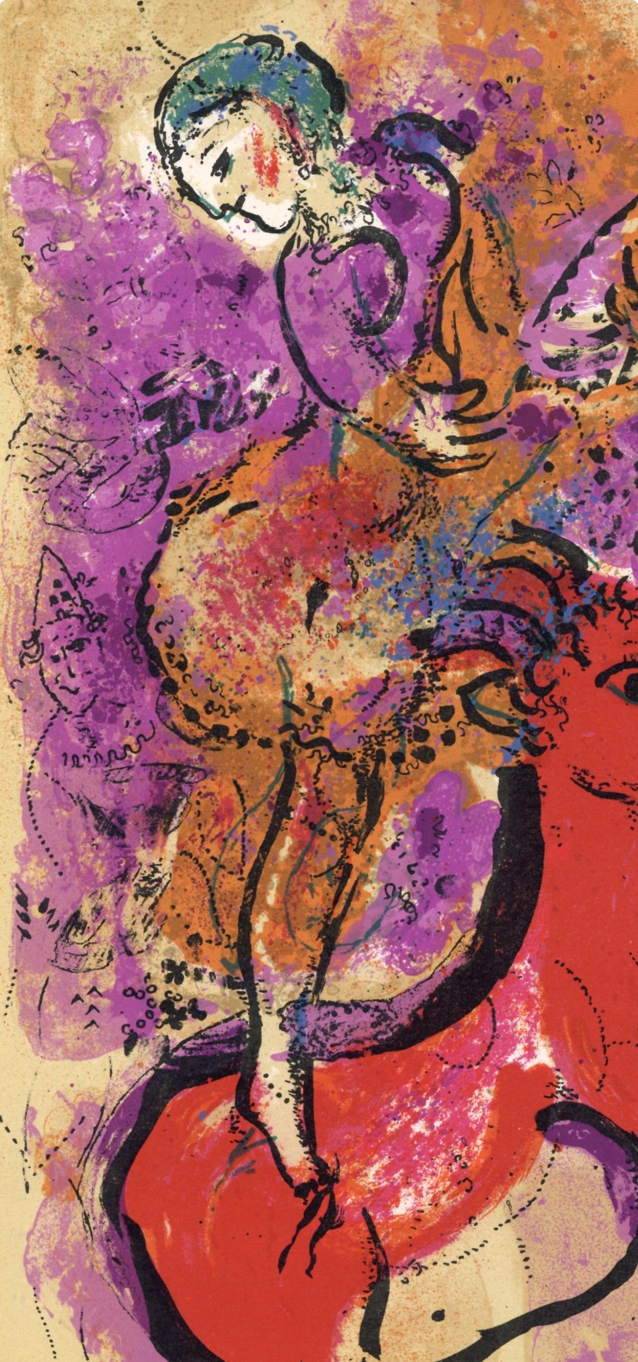 Chagall, Femme cavalier de cirque sur cheval rouge (Mourlot 191), XXe Siècle (d'après) - Moderne Print par Marc Chagall