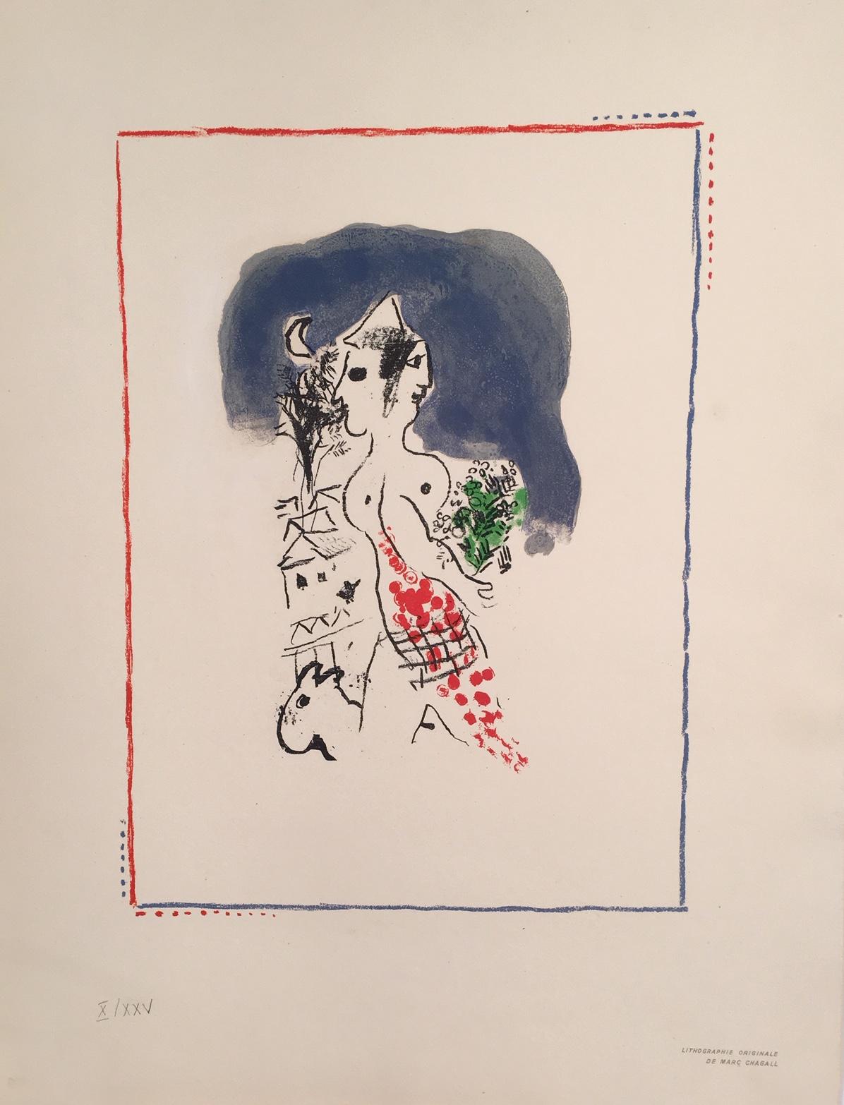 Marc Chagall Figurative Print - Chagall's Lithograph from the Flight Deluxe Portfolio
