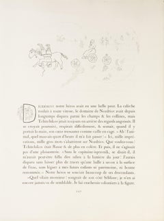 Chapter 5 de Les Ames Mortes, gravure impressionniste de Marc Chagall