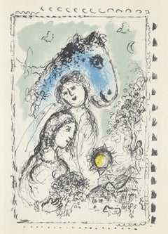 Cheval bleu au couple (Cramer 113; Mourlot 993), Derrière le miroir