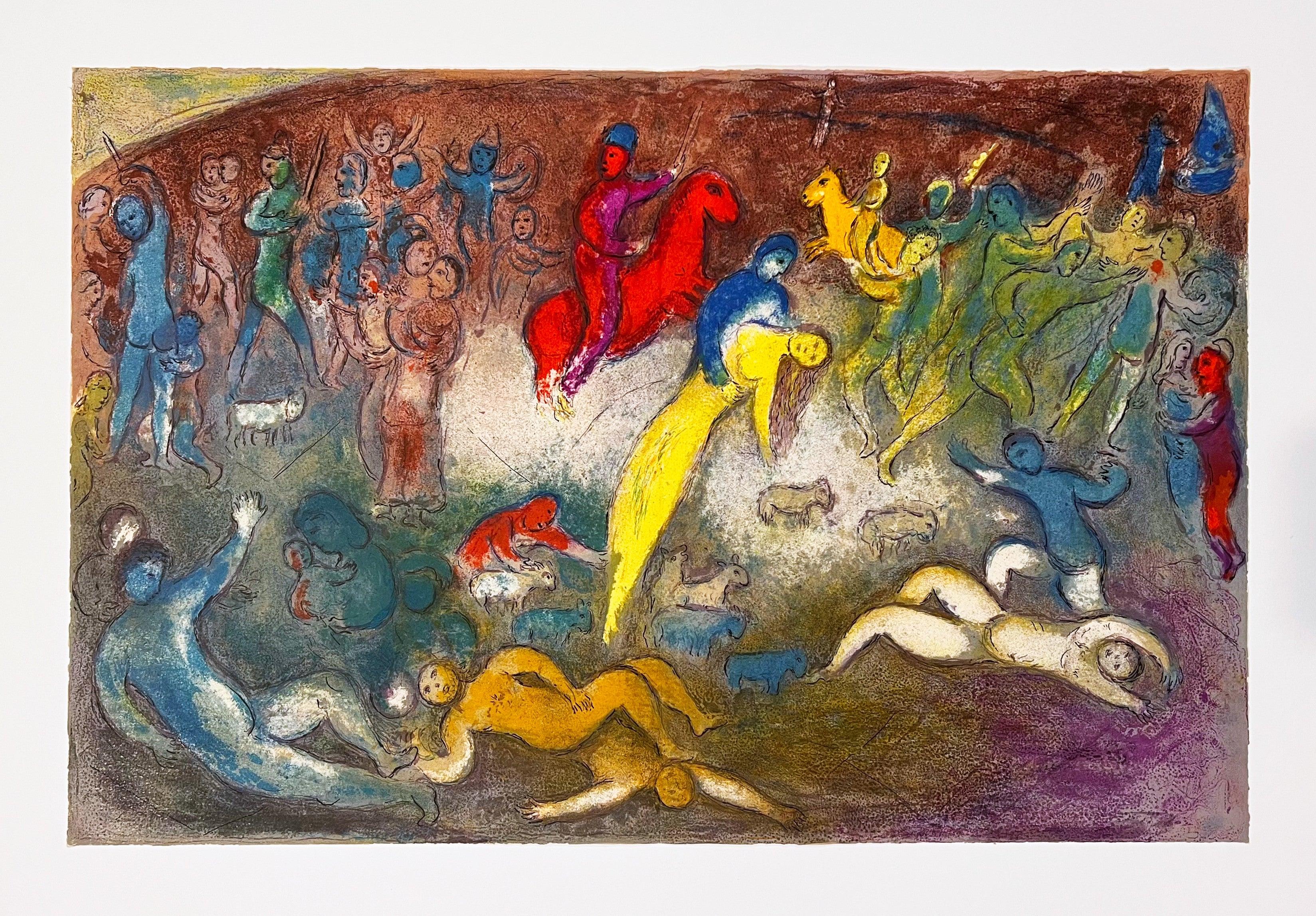 Chloe Is Carried Off by the Methymneans, from Daphnis and Chloe - Print by Marc Chagall