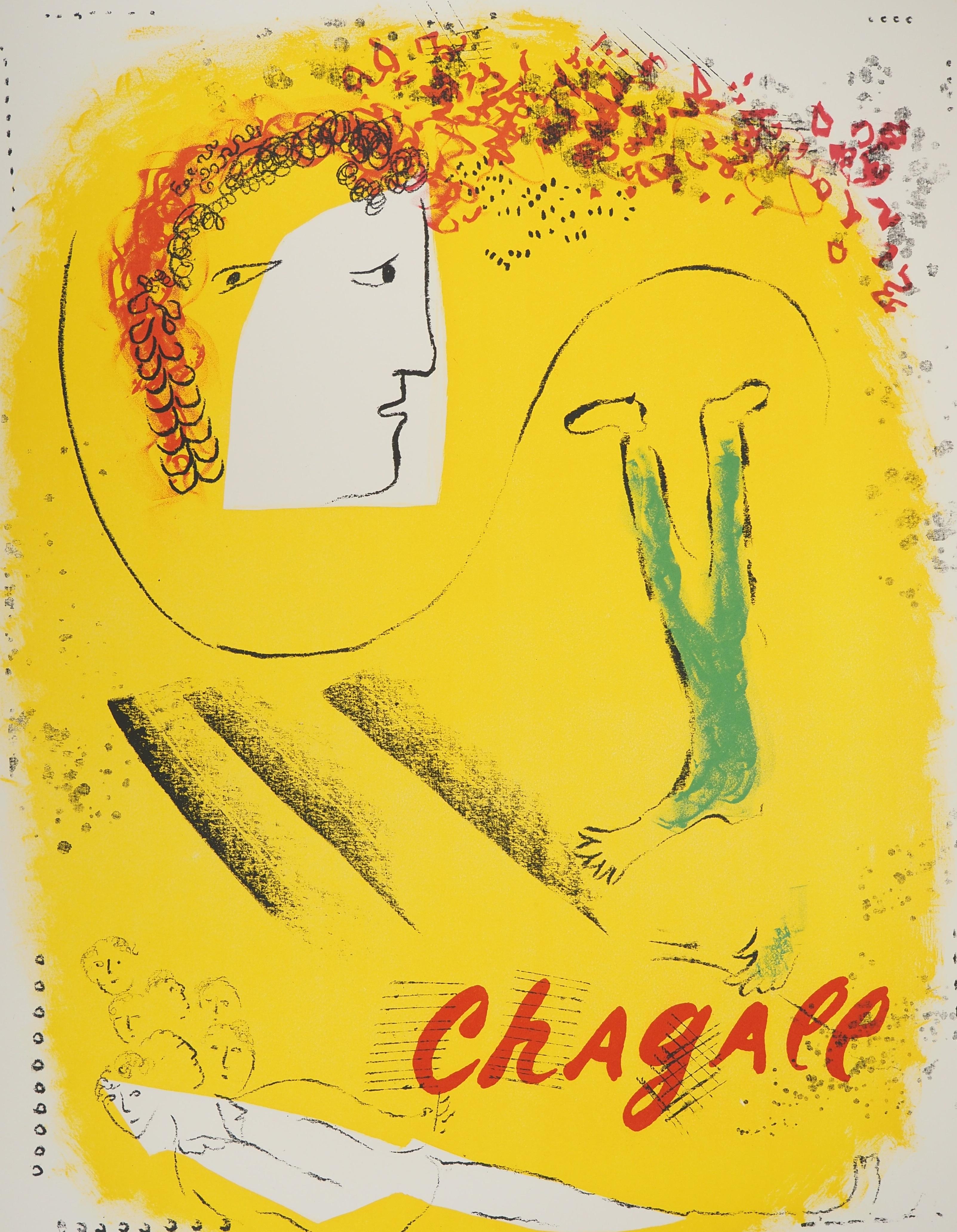 Marc CHAGALL (1887-1985)
Acrobat on Yellow Backgroung, 1959

Original Lithograph (Mourlot workshop)
Printed signature in the plate
Lilited edition of 100 unumbered proofs
On Arches Vellum 75 x 56 cm (c. 30 x 22 in)

REFERENCE : Catalog raisonne