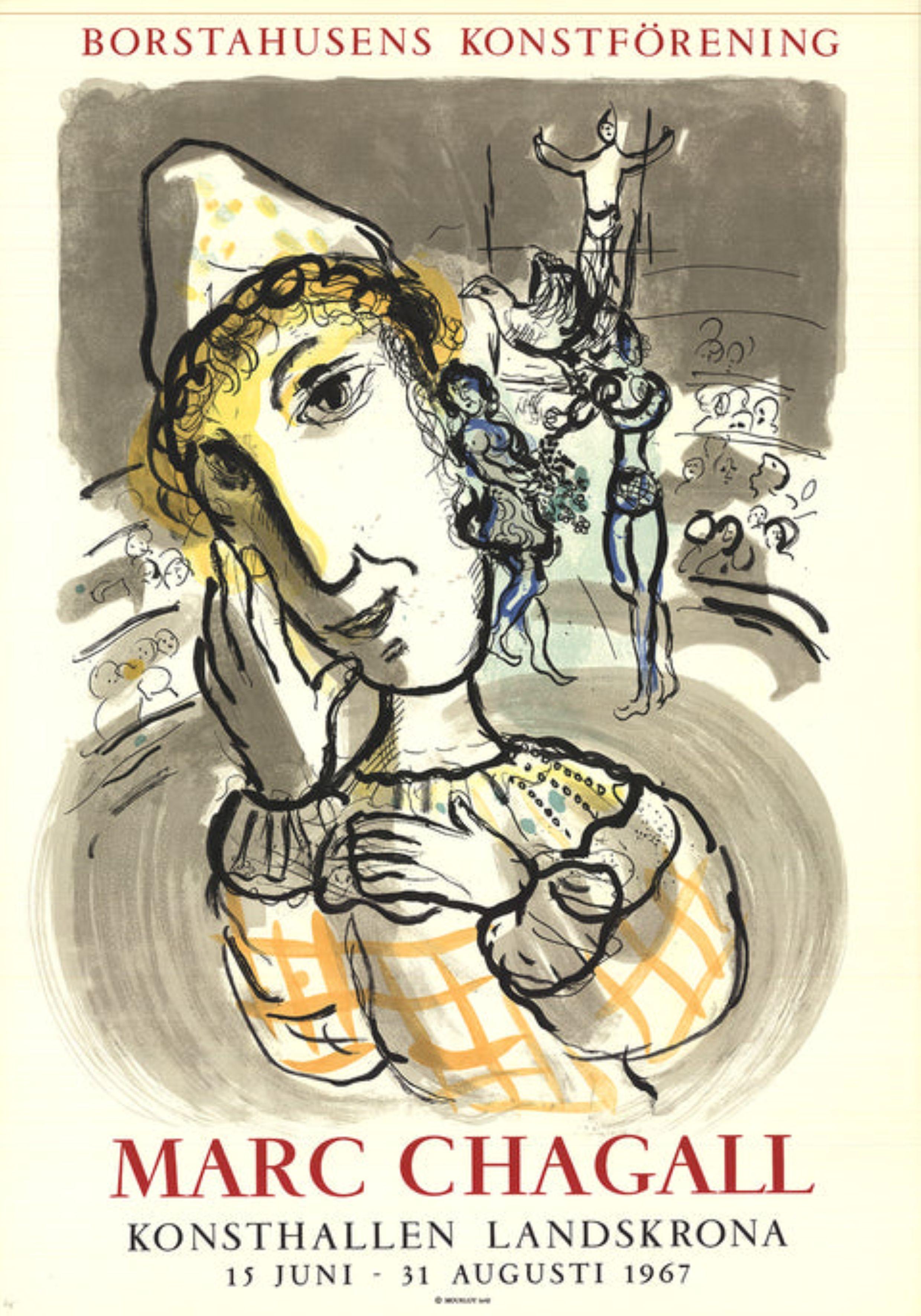 Circus with Yellow Clown By Marc Chagall en vente 1
