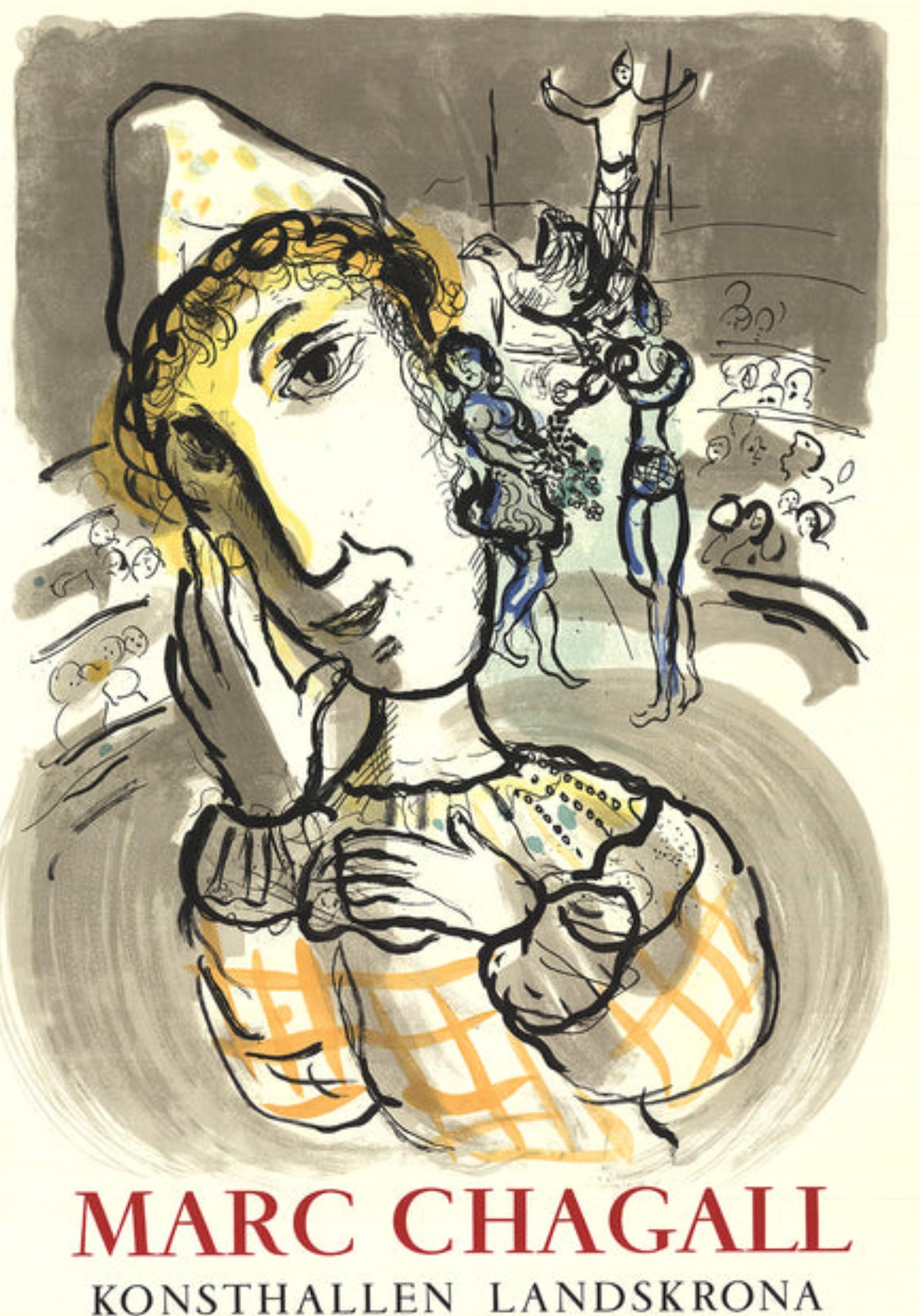 Circus with Yellow Clown By Marc Chagall en vente 2