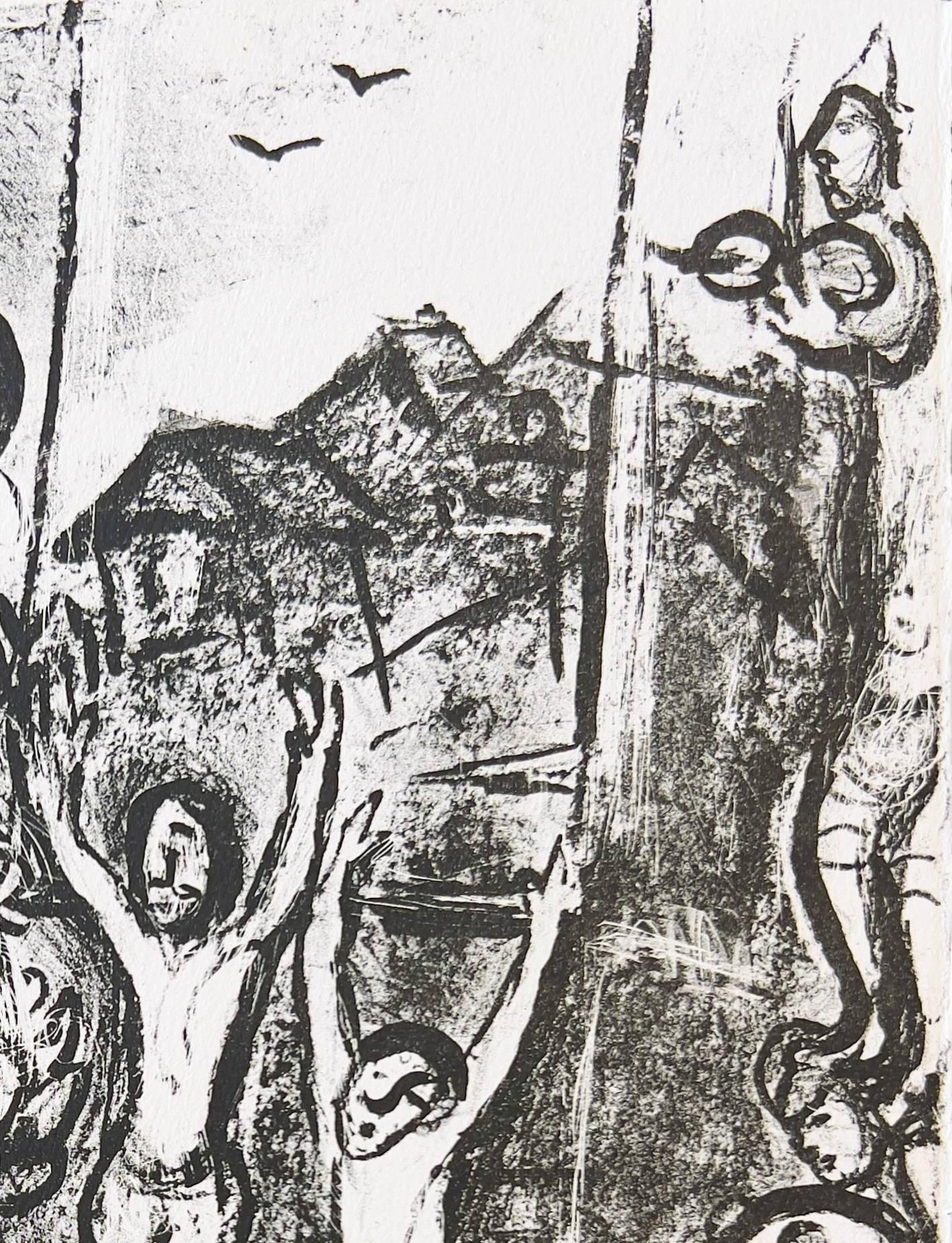 Cirque (Grau), Print, von Marc Chagall