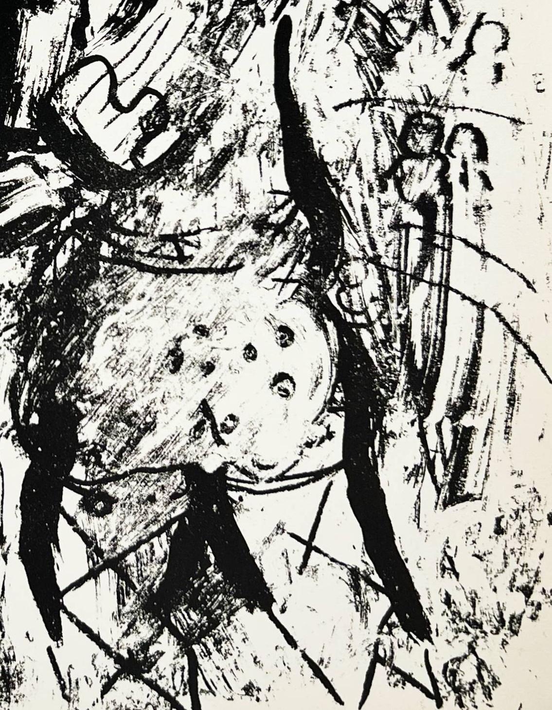 Clown in Love - Modern Art by Marc Chagall