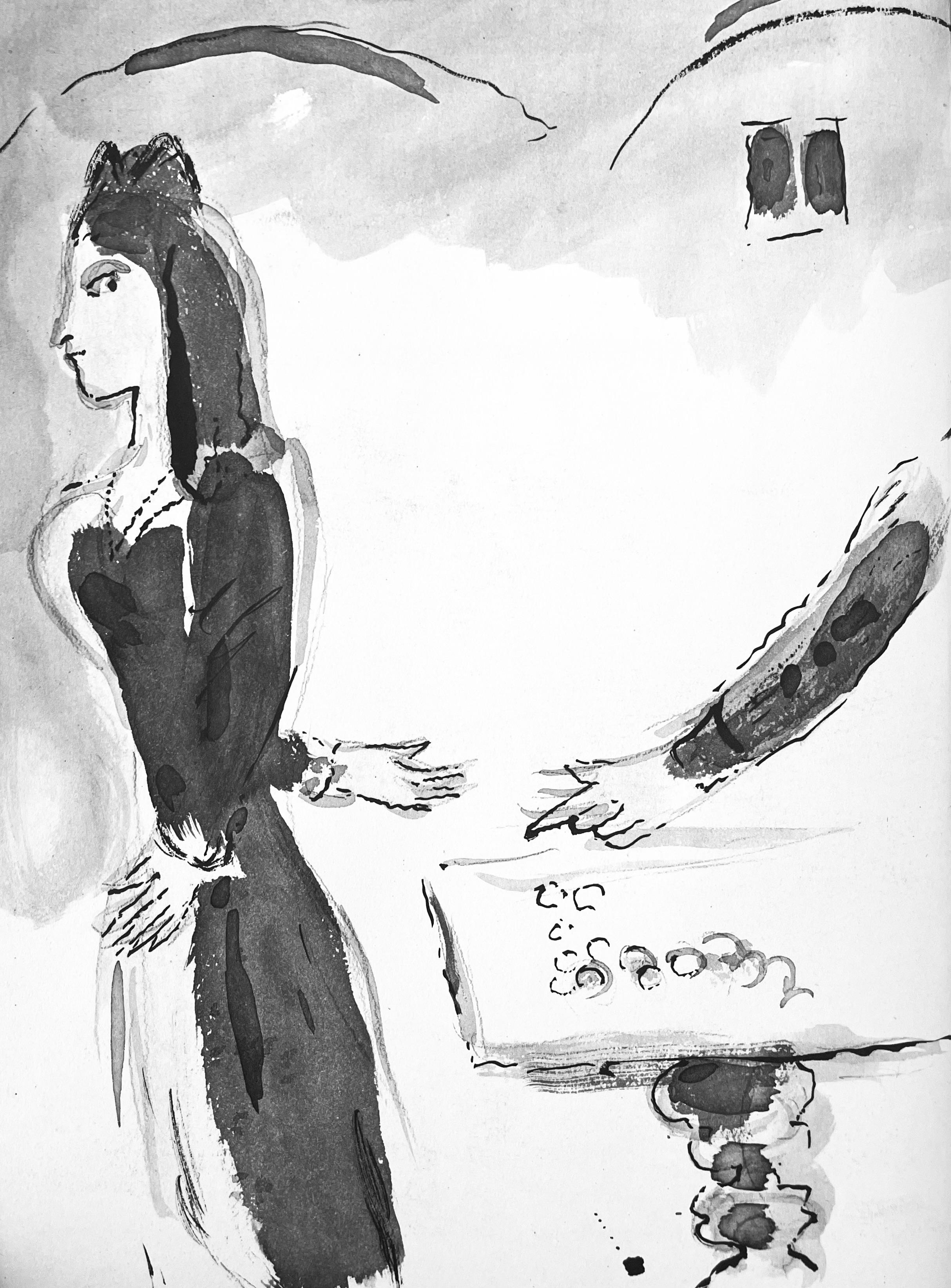 Marc Chagall Abstract Print - Composition, Contes de Boccace, Verve: Revue Artistique et Littéraire