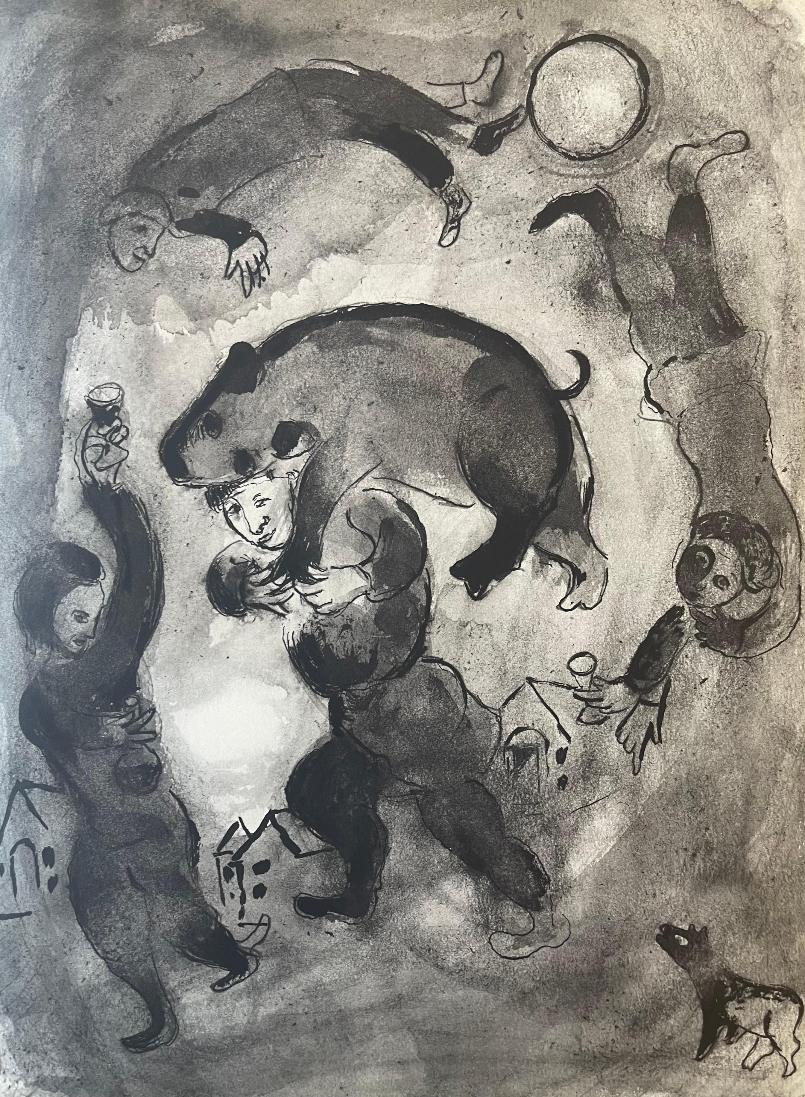 Marc Chagall Figurative Print - Composition, Contes de Boccace, Verve: Revue Artistique et Littéraire