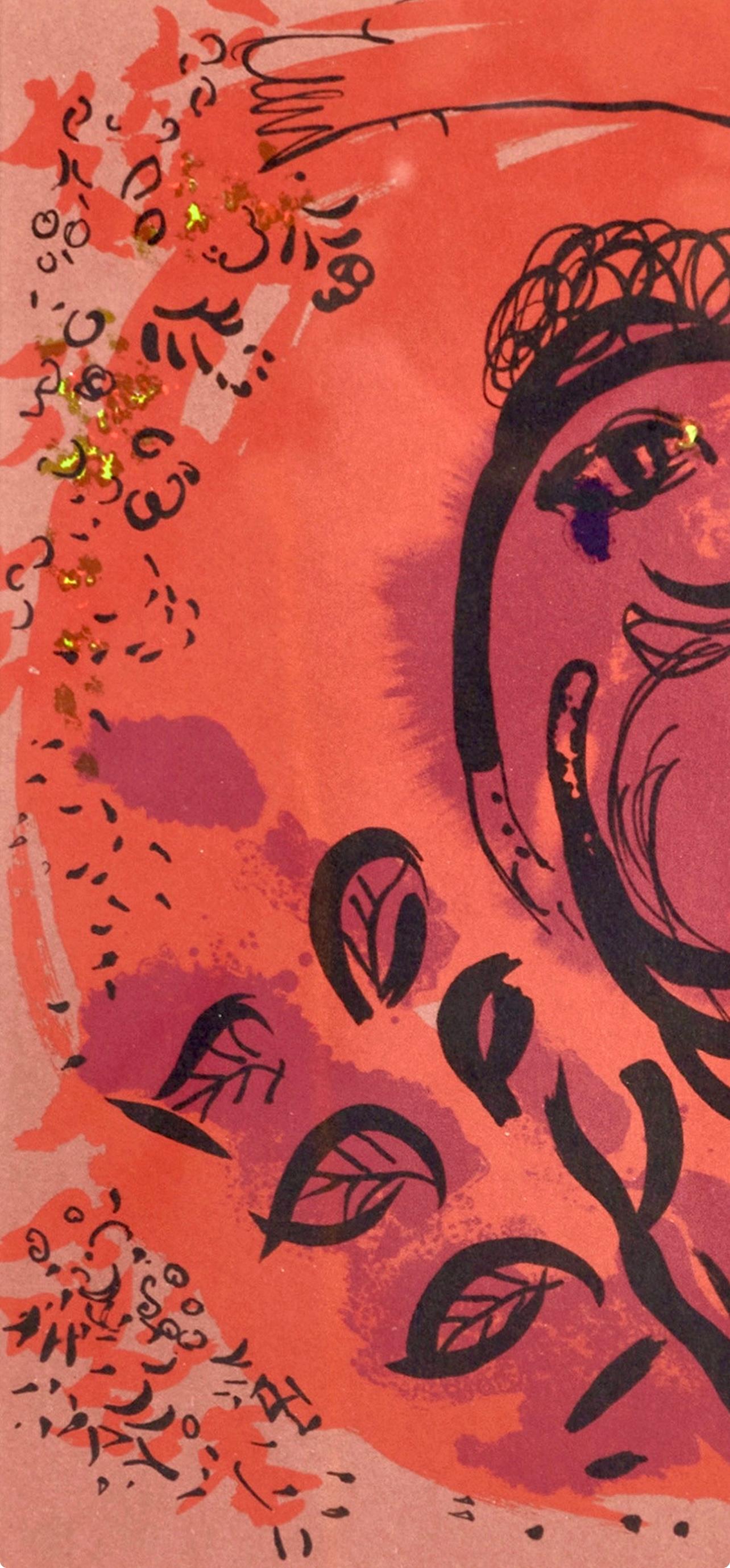 Composición (Cramer 43; Mourlot 391), Las litografías de Chagall - Landscape Print Naranja de Marc Chagall