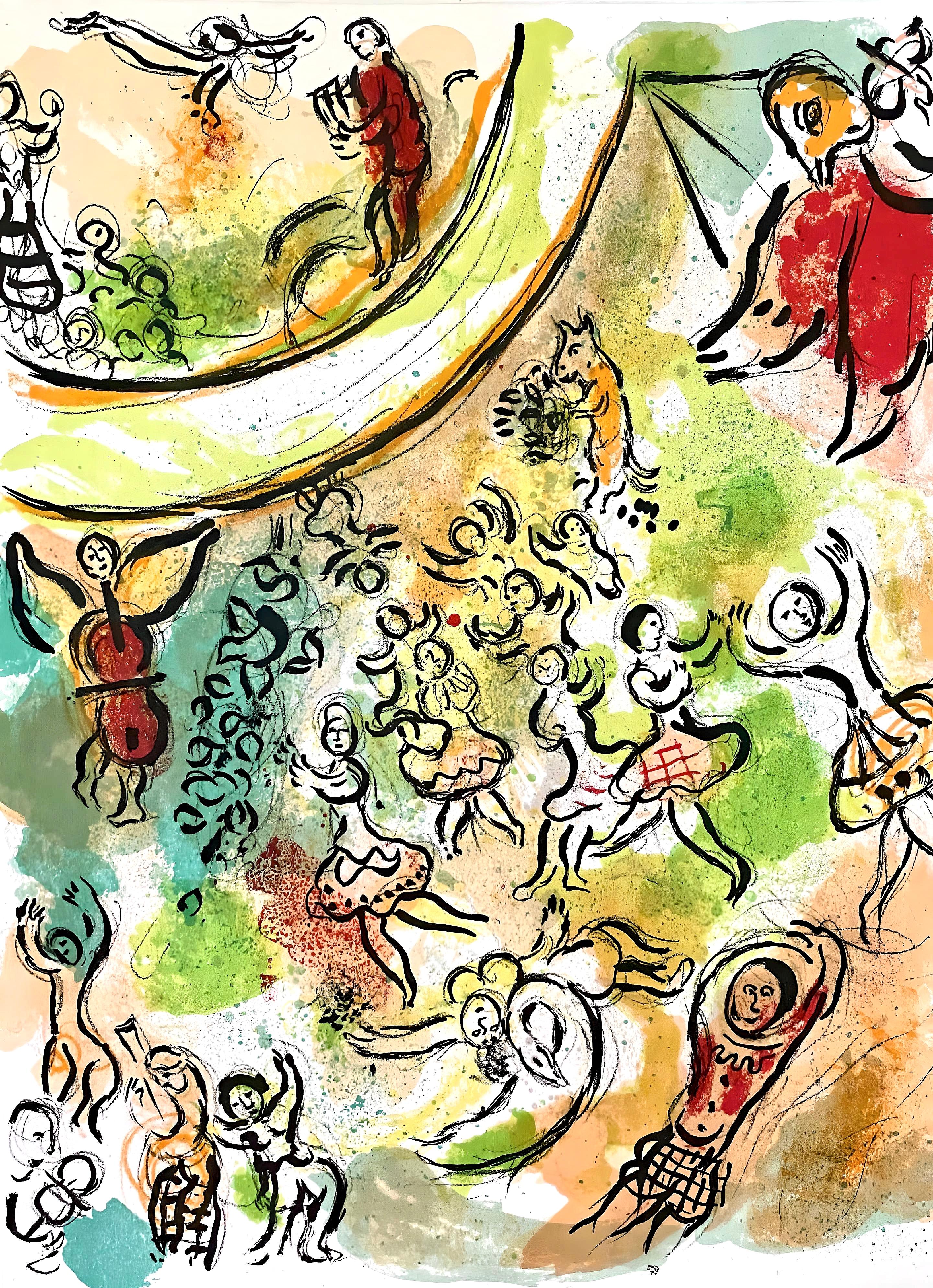 Figurative Print de Marc Chagall - Composición (Cramer 61; Mourlot 434), Le plafond de l'Opéra
