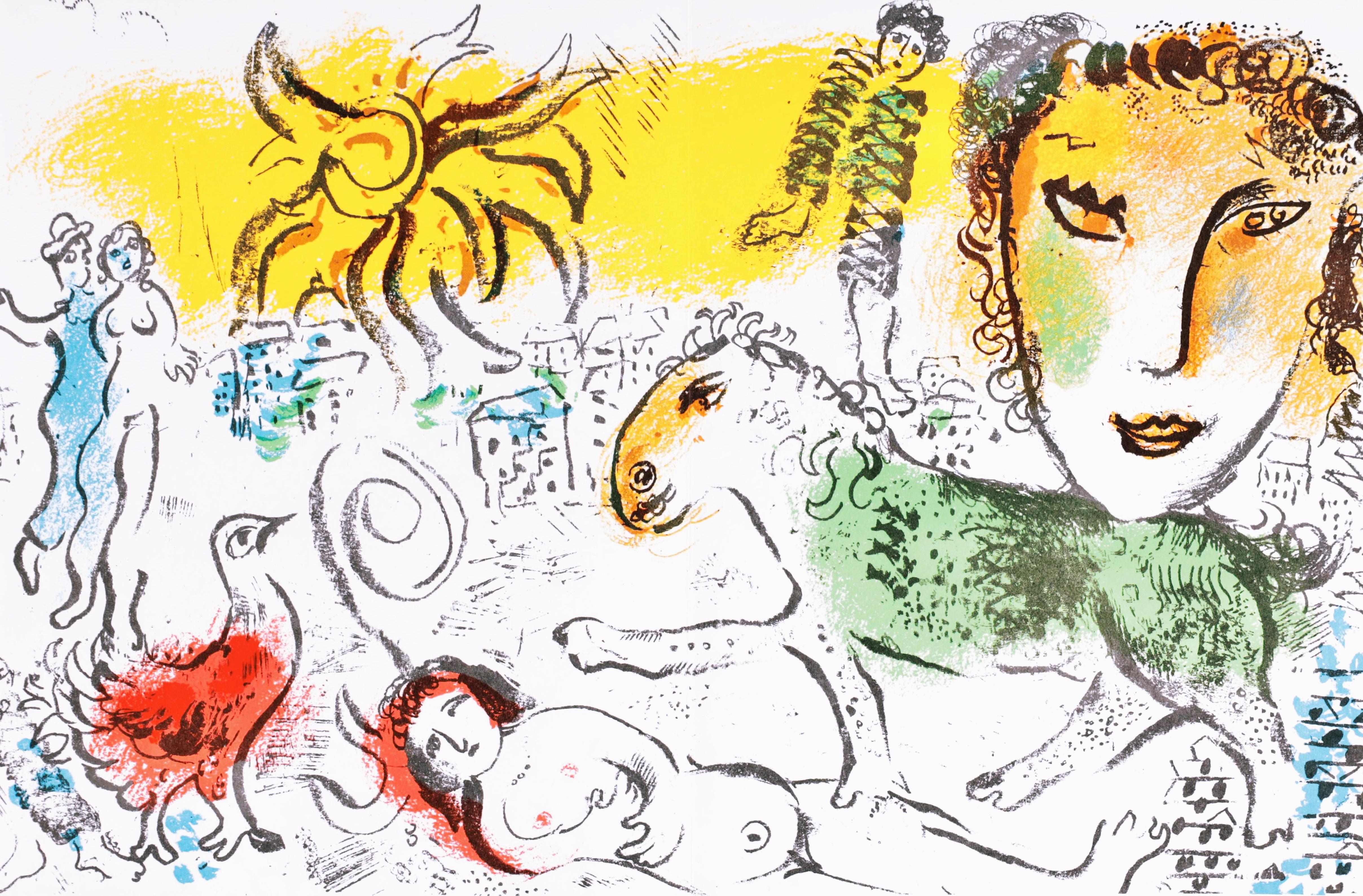 Marc Chagall Landscape Print - Composition (Cramer 93; Mourlot 699), Société internationale d'art XXe siècle