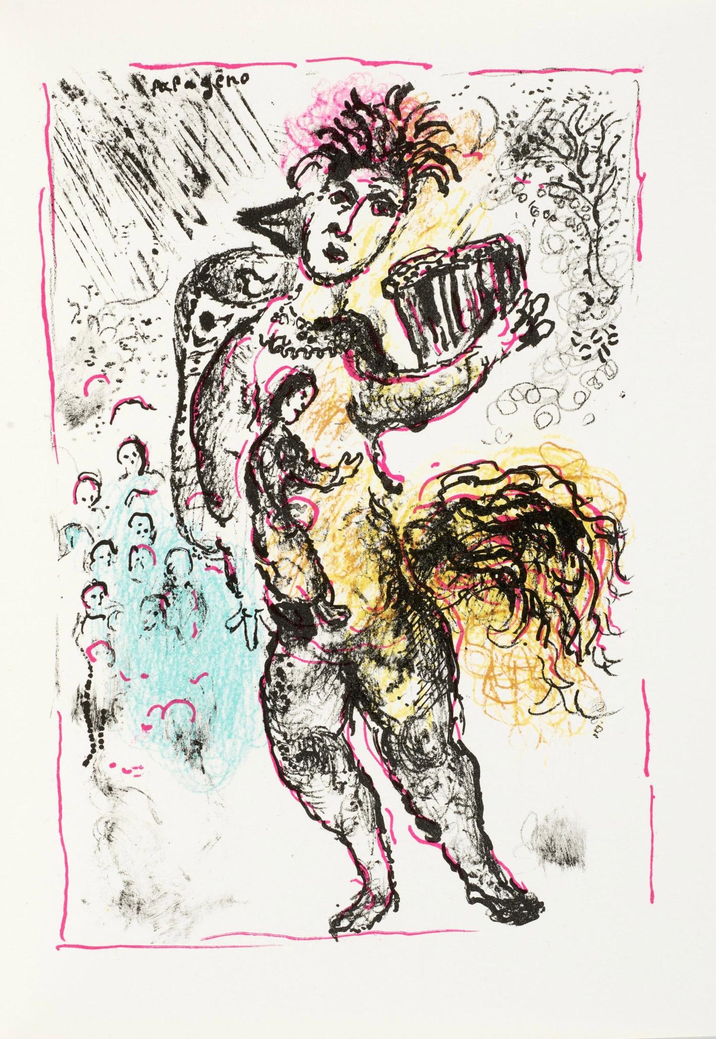 Lithograph on vélin d’Arches paper. Unsigned and unnumbered, as issued. Good condition. Notes: From the folio, La Féerie et Le Royaume, Lithographies Originales de Marc Chagall, 1972. Published by Fernand Mourlot Éditeur, Paris; printed by Mourlot