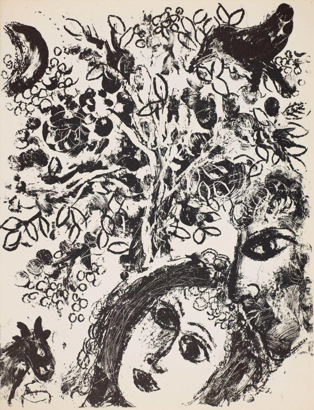Pareja junto a un árbol (M.292) - Print de Marc Chagall