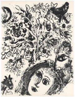 "Couple Beside Tree" original lithograph