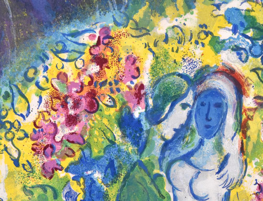 Couple dans Mimosa (Ehepaar in Mimosen), aus Nizza und der Cte d''Azur (Moderne), Print, von Marc Chagall