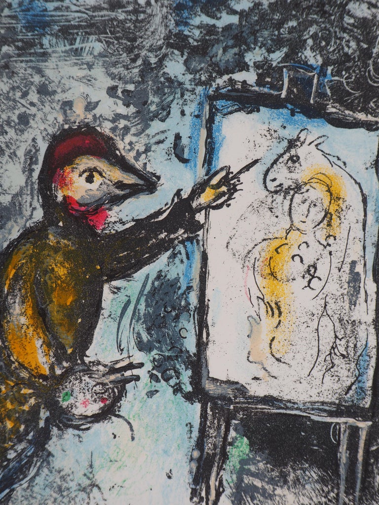 Marc Chagall - Couple Near Vence - Original stone lithograph (Mourlot ...