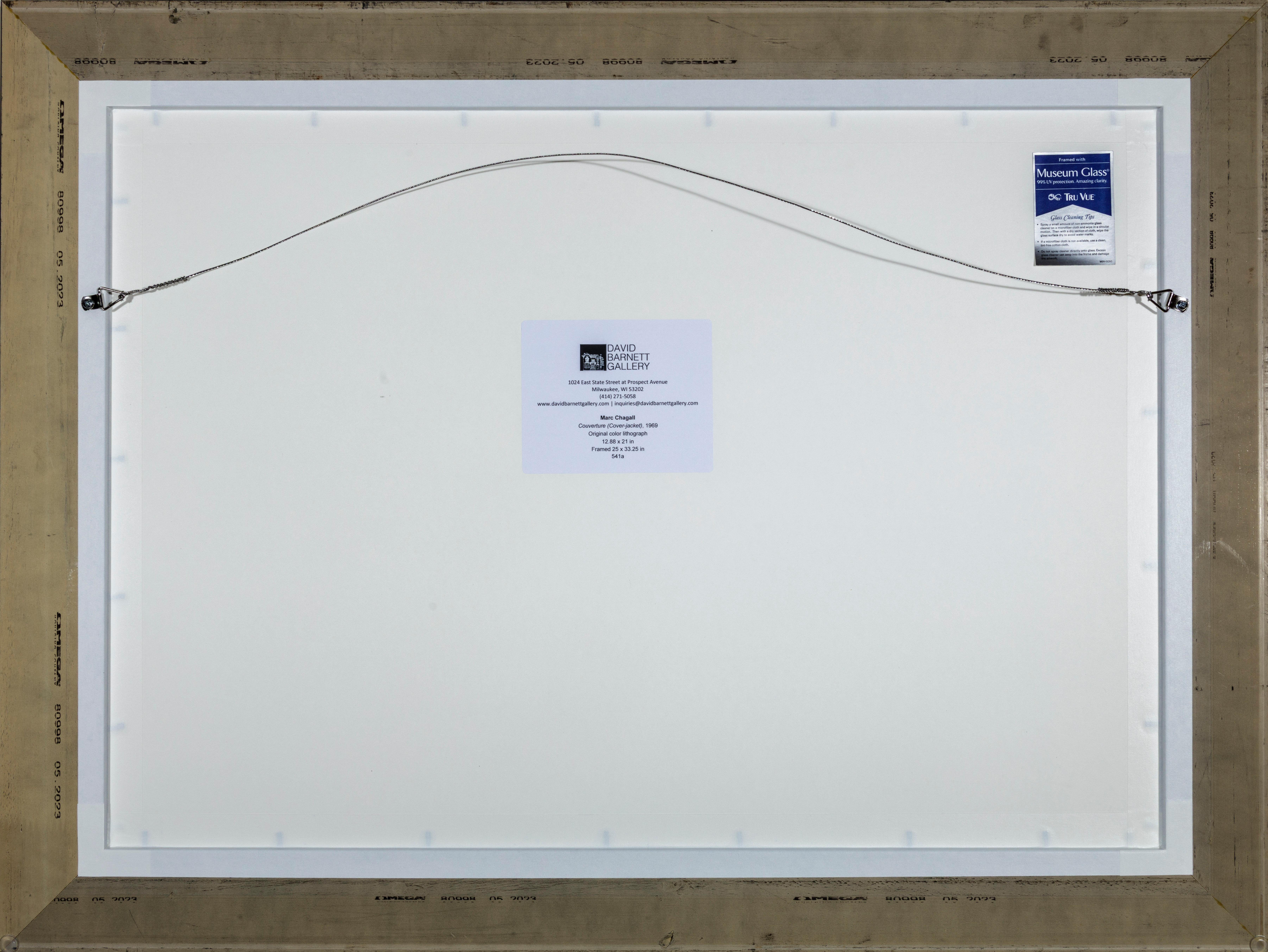 Couverture (Cover-jacket) - Gray Figurative Print by Marc Chagall