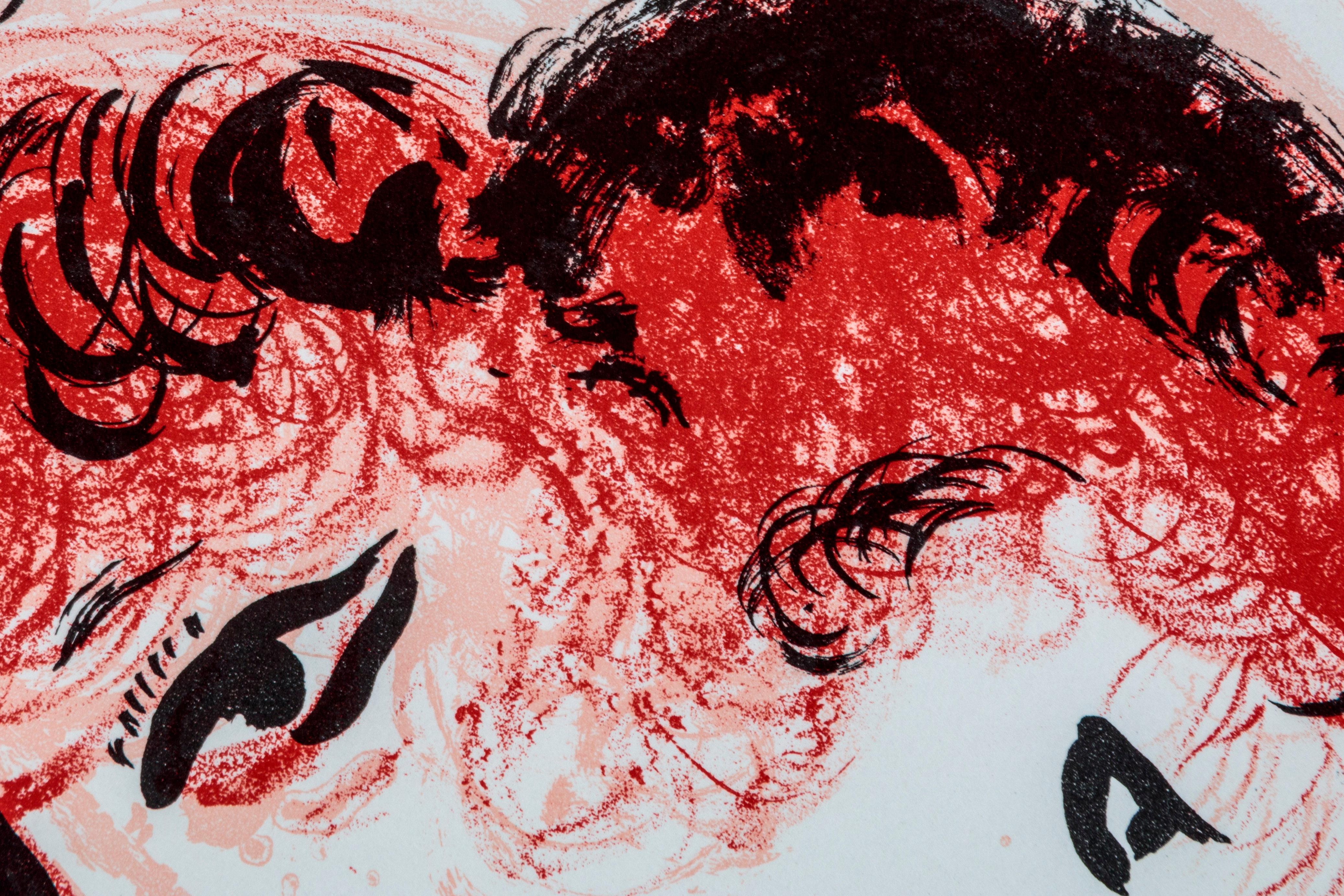 Framed 25 x 33.25 in

No. 577 in the Catalogue Raisonne of Chagall's lithographs

This lithograph came from 