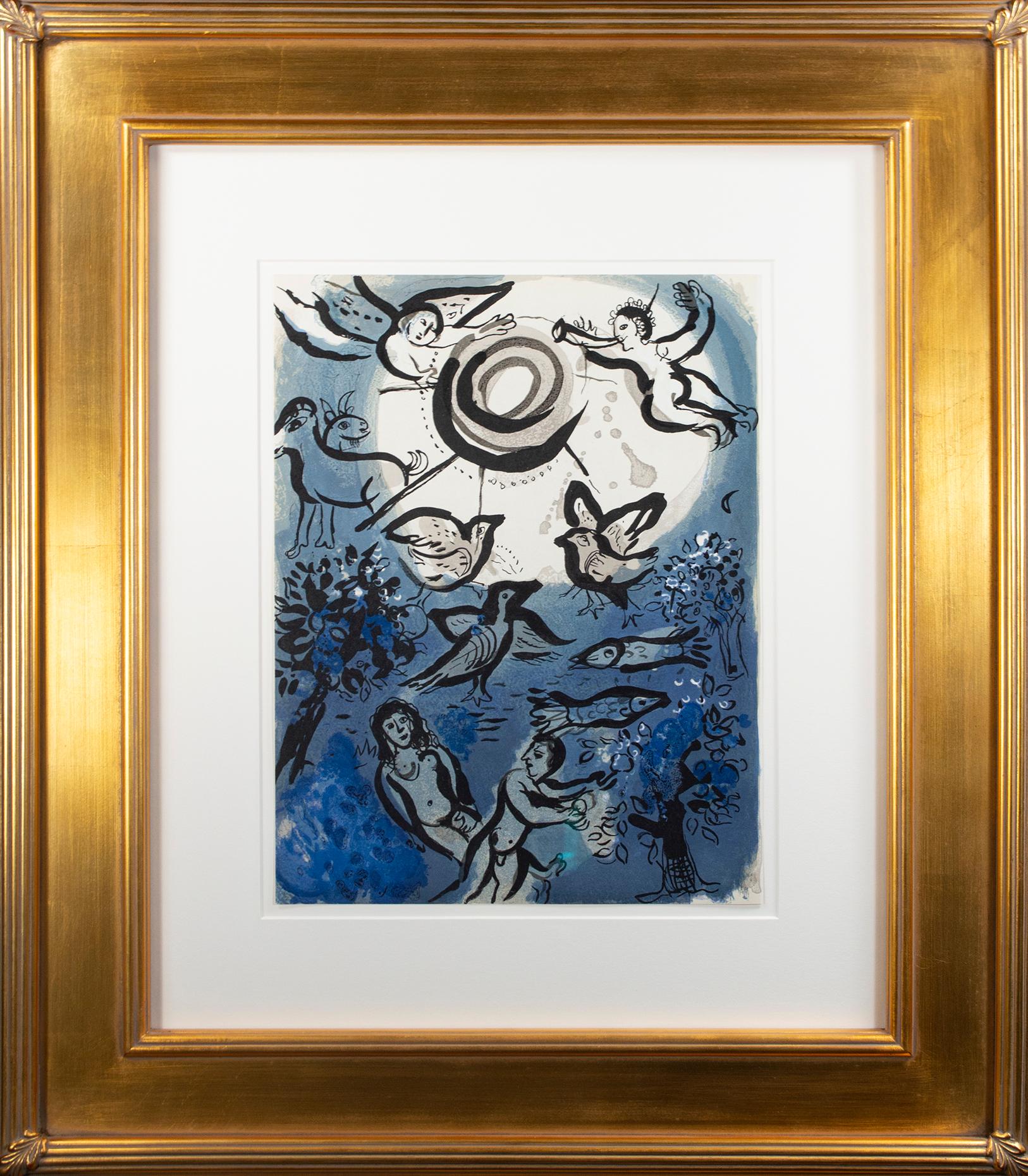 „Cration (Kreation):: M 234/257“:: Original farbige Lithographie von Marc Chagall 4
