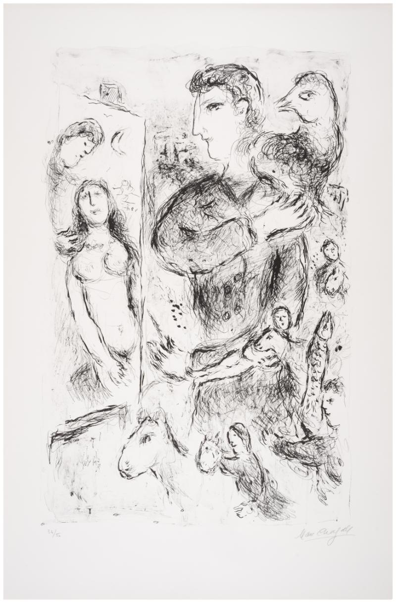 Marc Chagall Figurative Print - Création