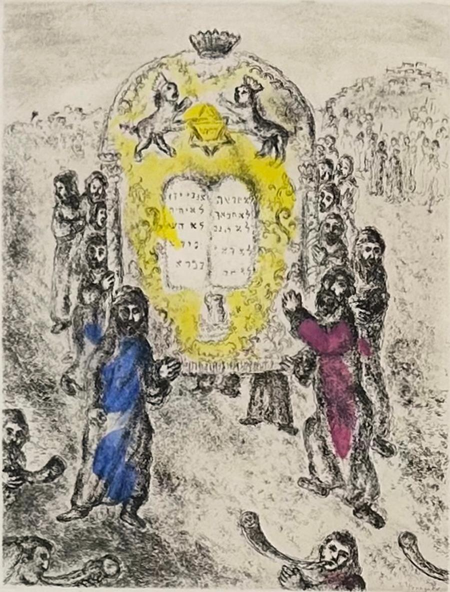 Marc Chagall Figurative Print – Überquerung des Jordans