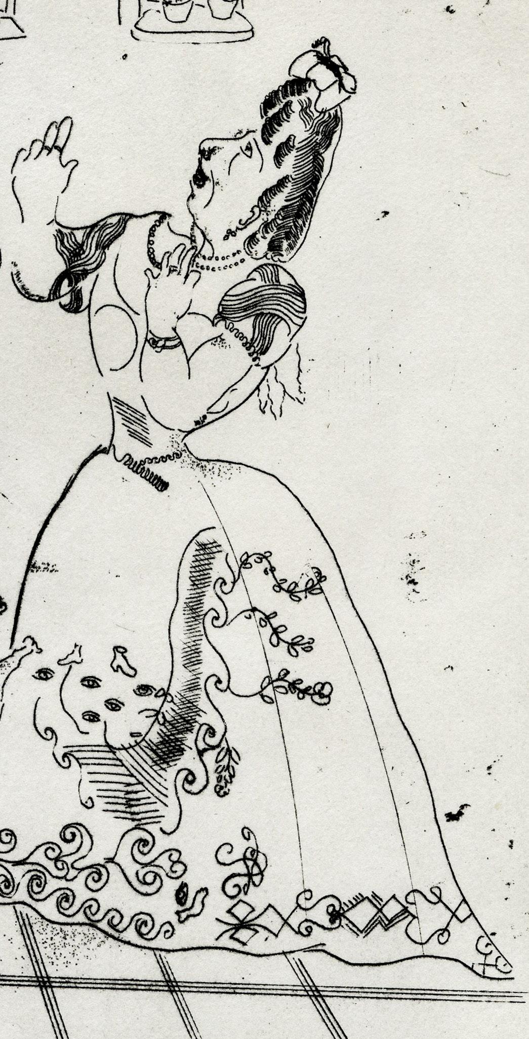 Dames charmante et charmante a tous egard - French School Print by Marc Chagall