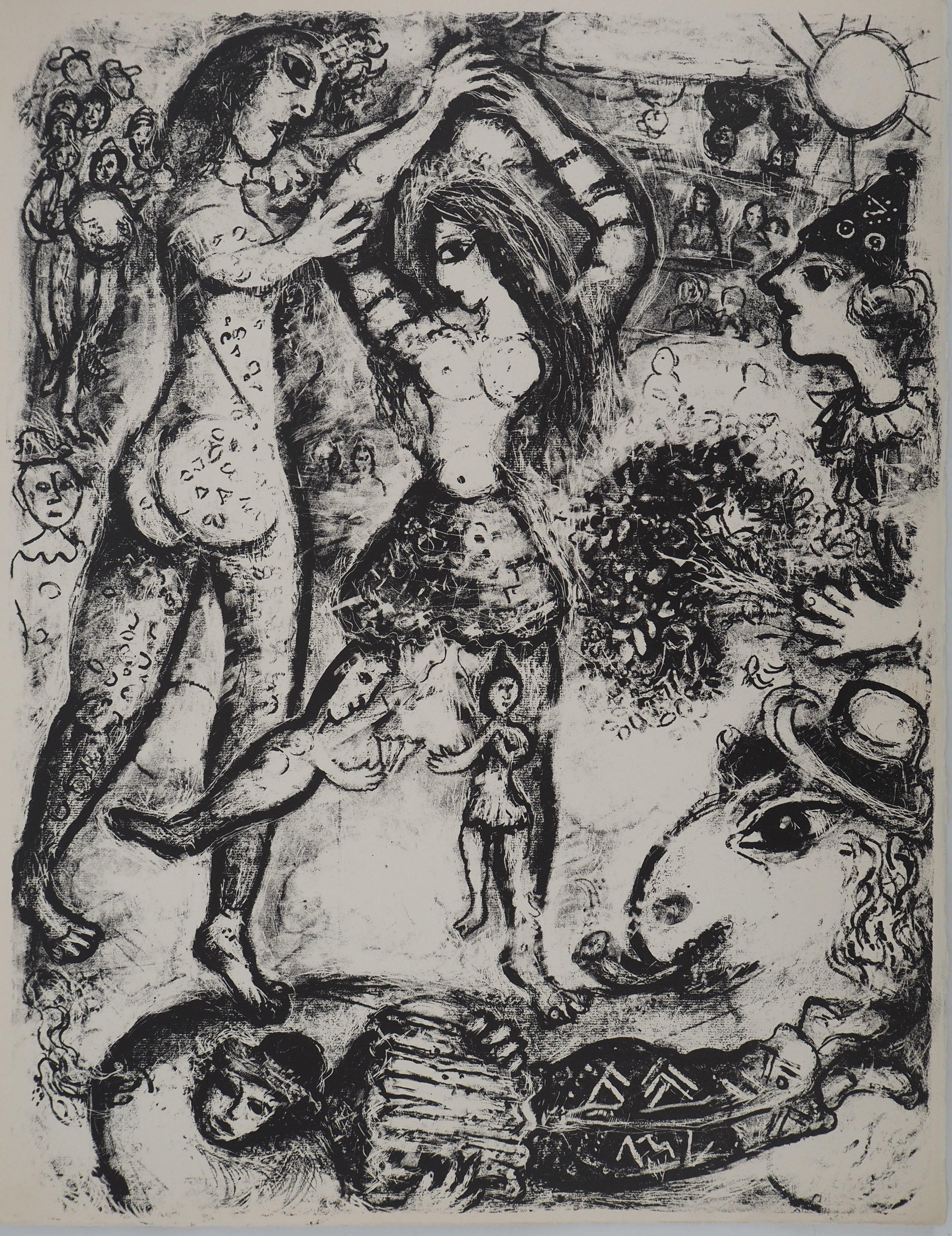 Figurative Print di Marc Chagall - Ballo al circo - Litografia originale (Mourlot #496)