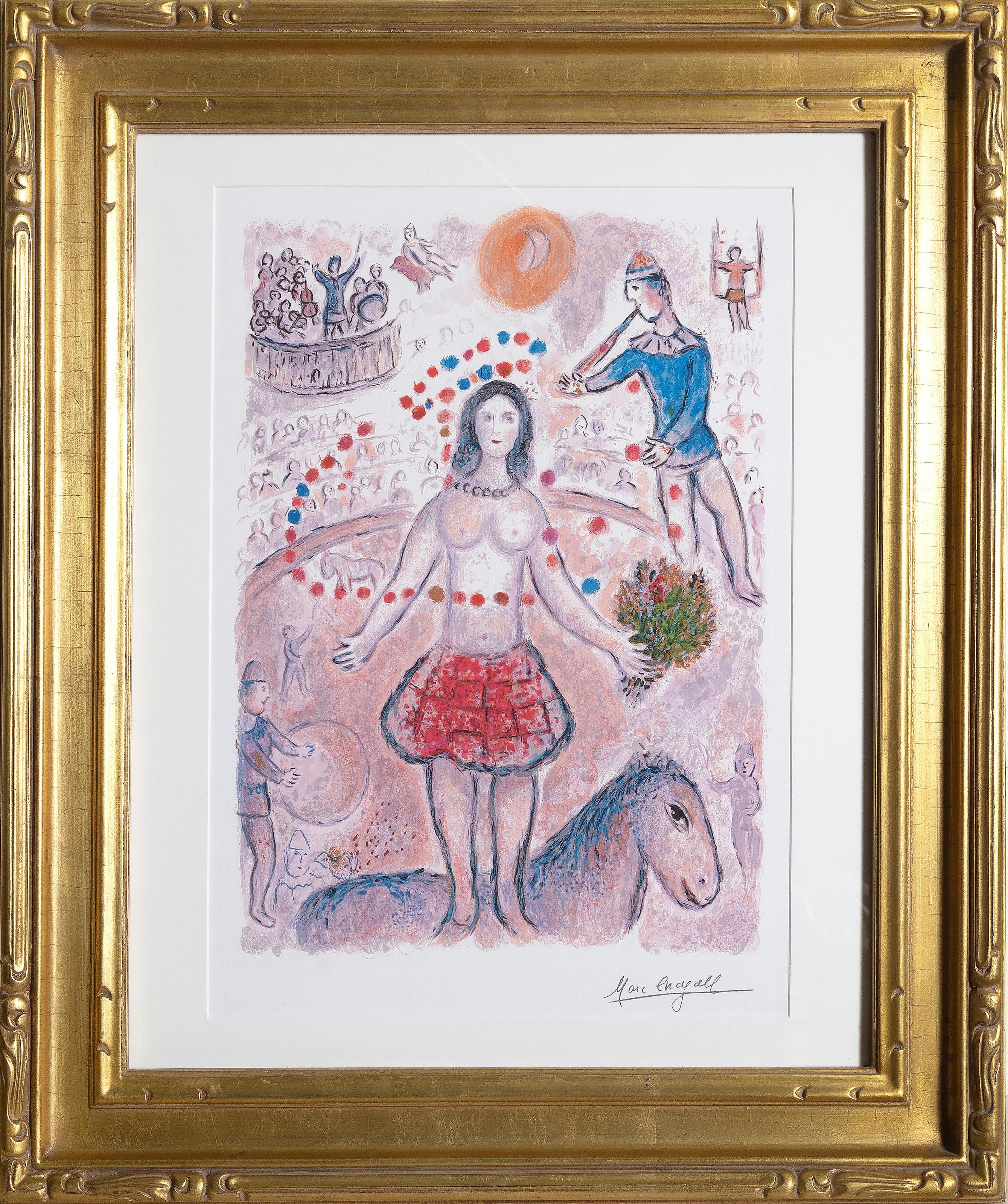 Dancer 
Flutist, Modern Giclee after Marc Chagall